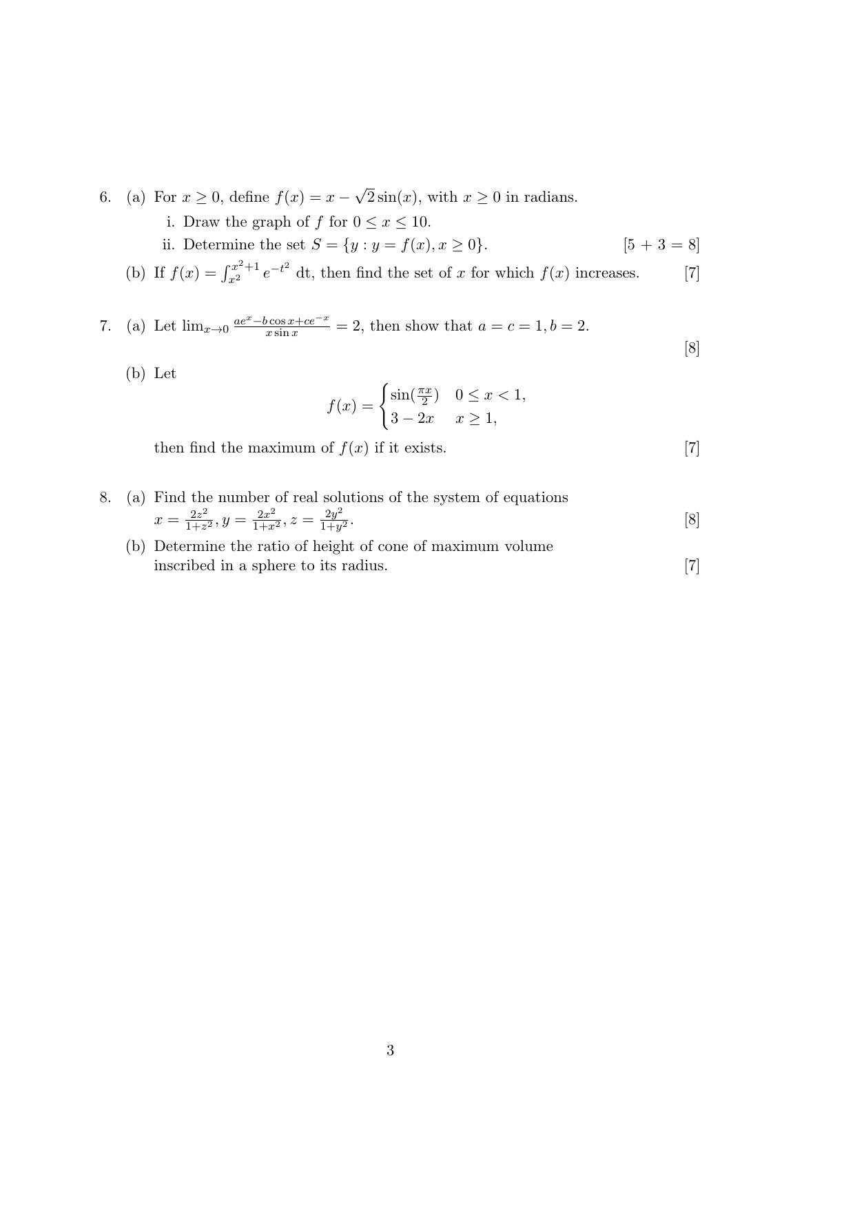 ISI Admission Test M.S.(QMS) QMB 2017 Sample Paper - Page 2