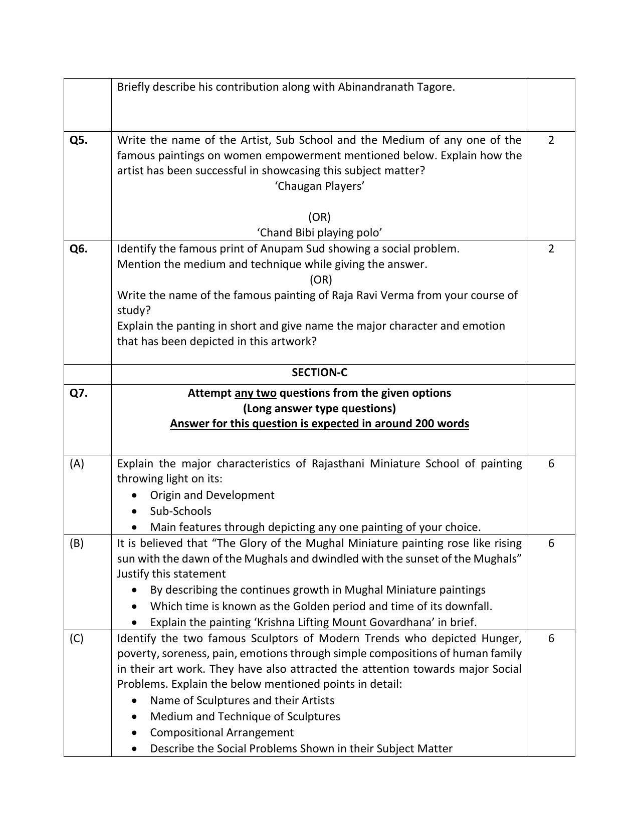 CBSE Class 12 Sculpture Sample Paper 2023 - Page 3