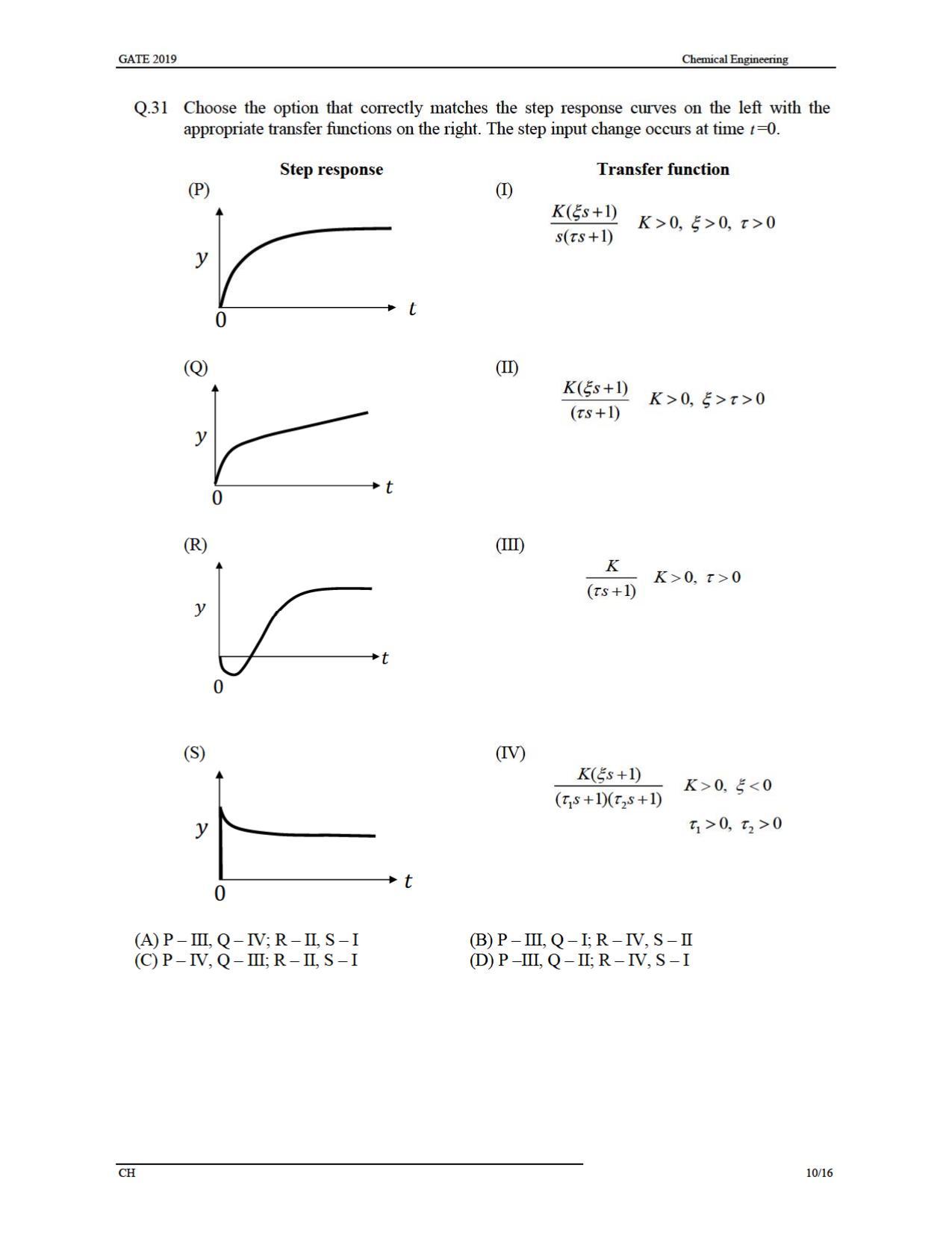 GATE 2019 Chemical Engineering (CH) Question Paper - Page 13