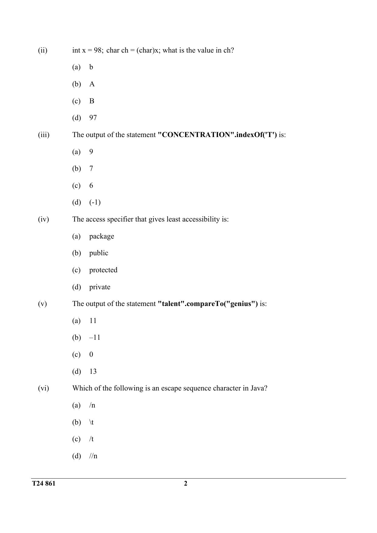 ICSE Class 10 Computer Applications 2024 Question Paper - Page 2