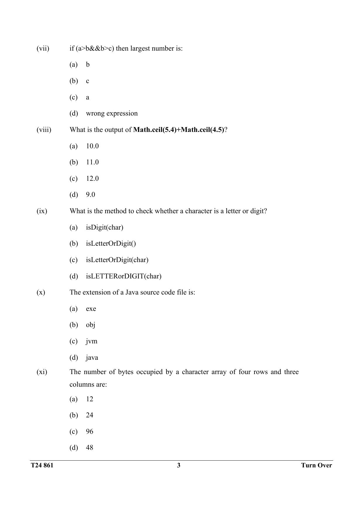 ICSE Class 10 Computer Applications 2024 Question Paper - Page 3