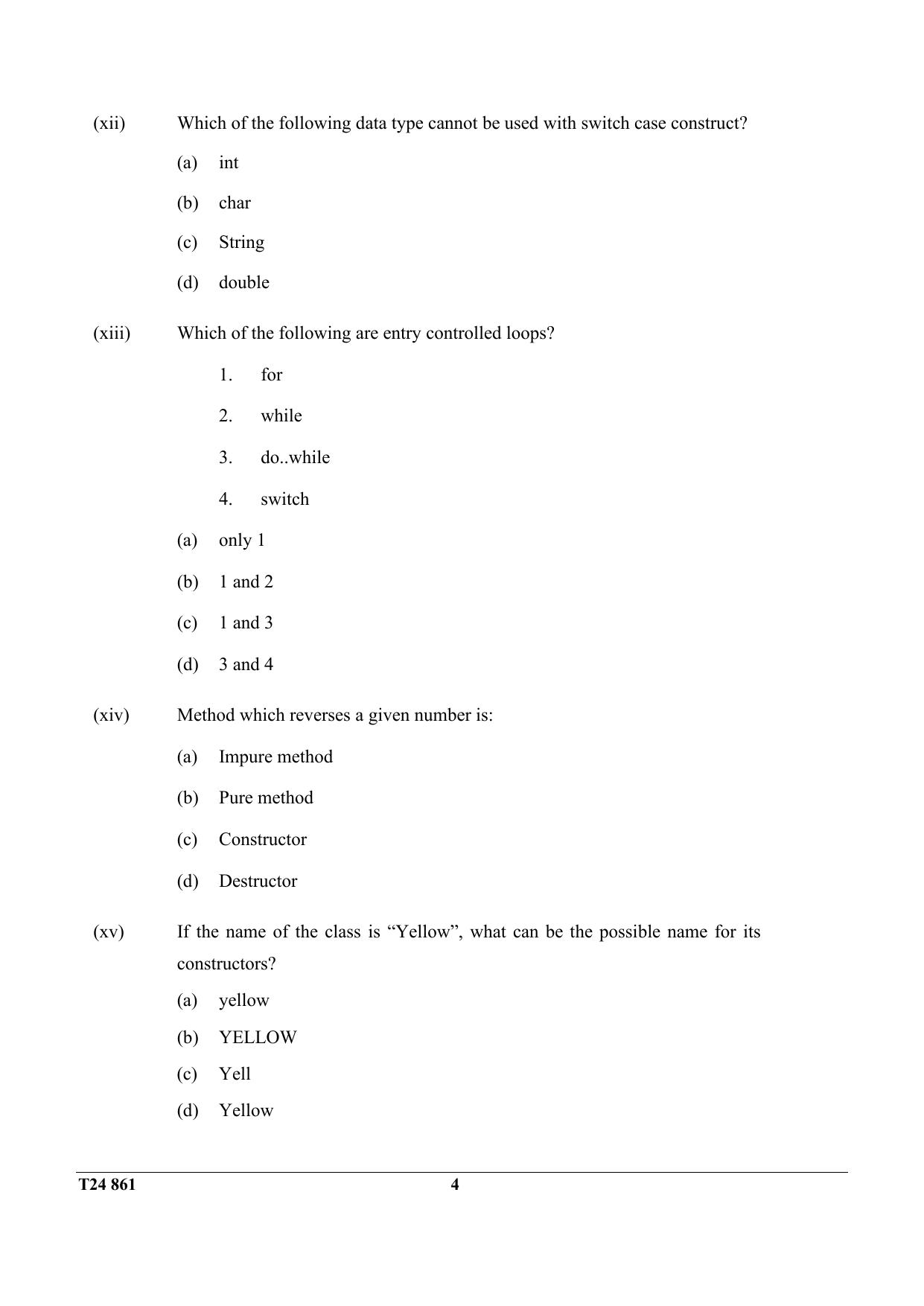 ICSE Class 10 Computer Applications 2024 Question Paper - Page 4