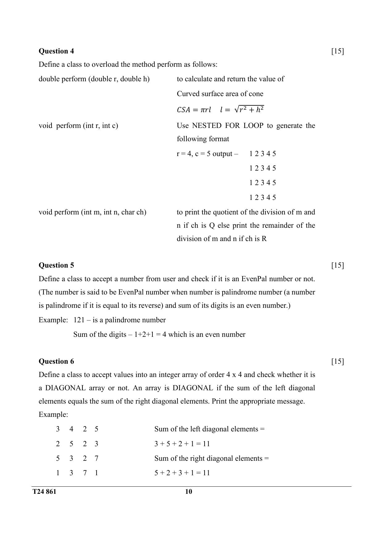 ICSE Class 10 Computer Applications 2024 Question Paper - Page 10