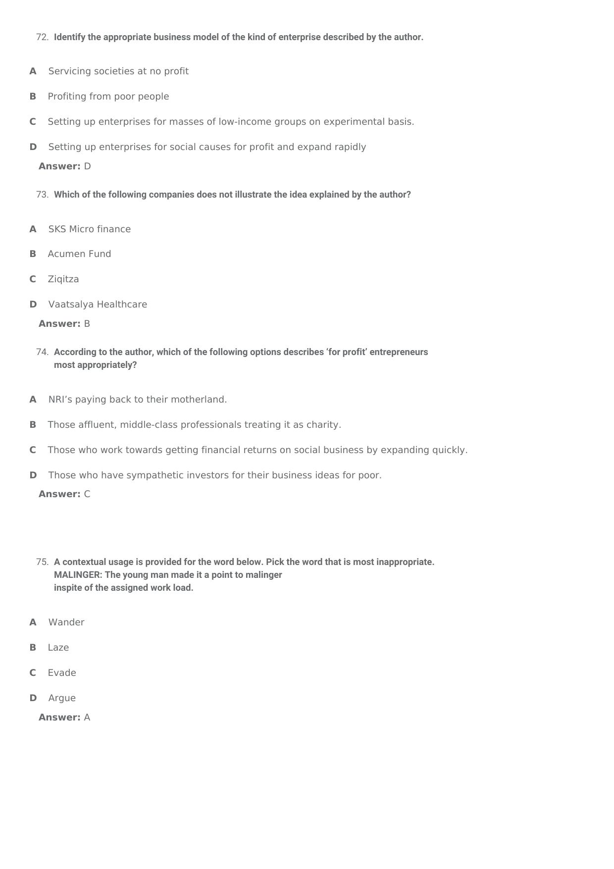 SNAP 2007 Question Paper with Solution - Page 19