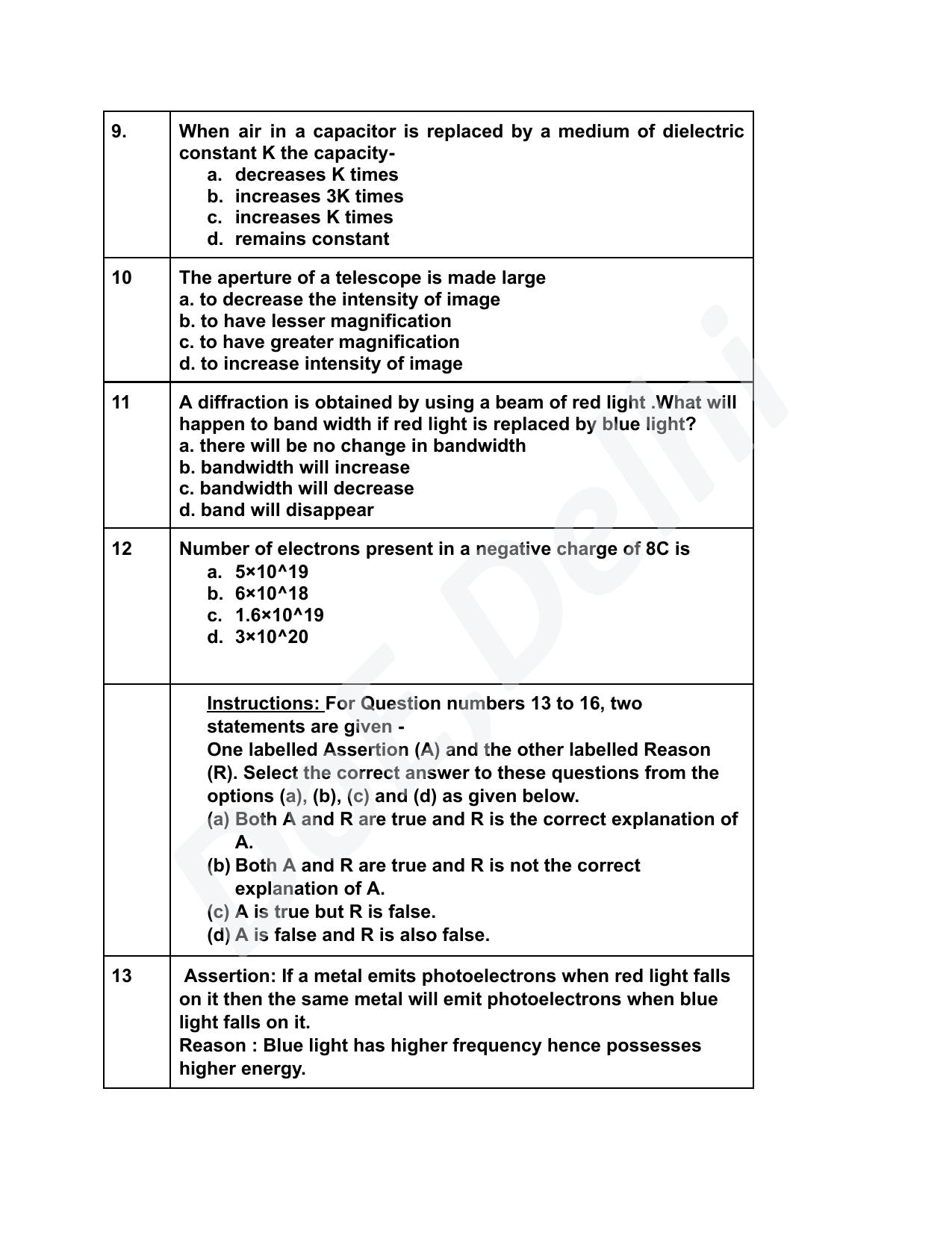 Edudel Class 12 Physics (English) Practice Papers-2 (2023-24) - Page 3