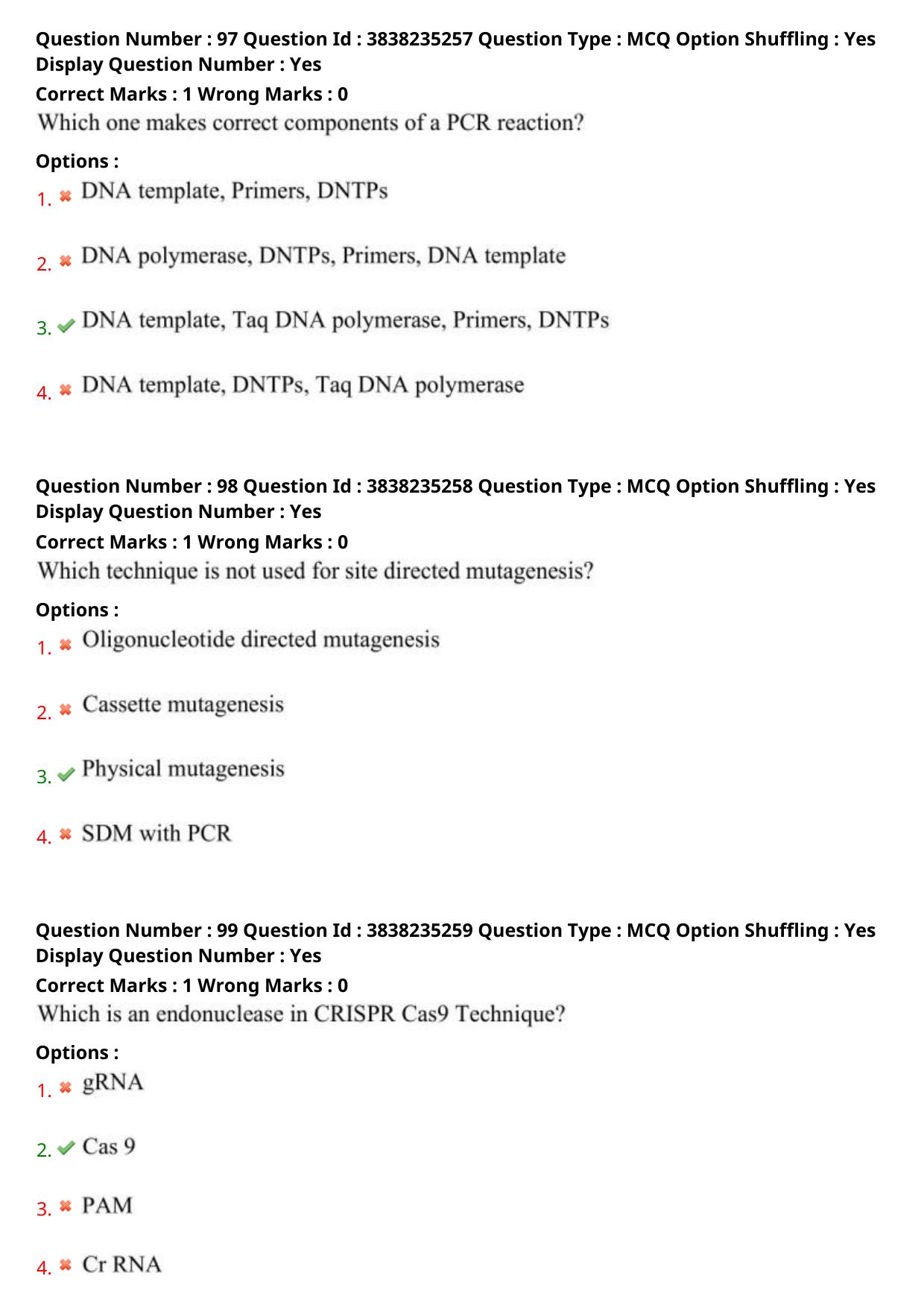 TS PGECET 2024: Bio-Technology Question Papers with Answer - Page 38