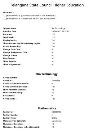 TS PGECET 2024: Bio-Technology Question Papers with Answer