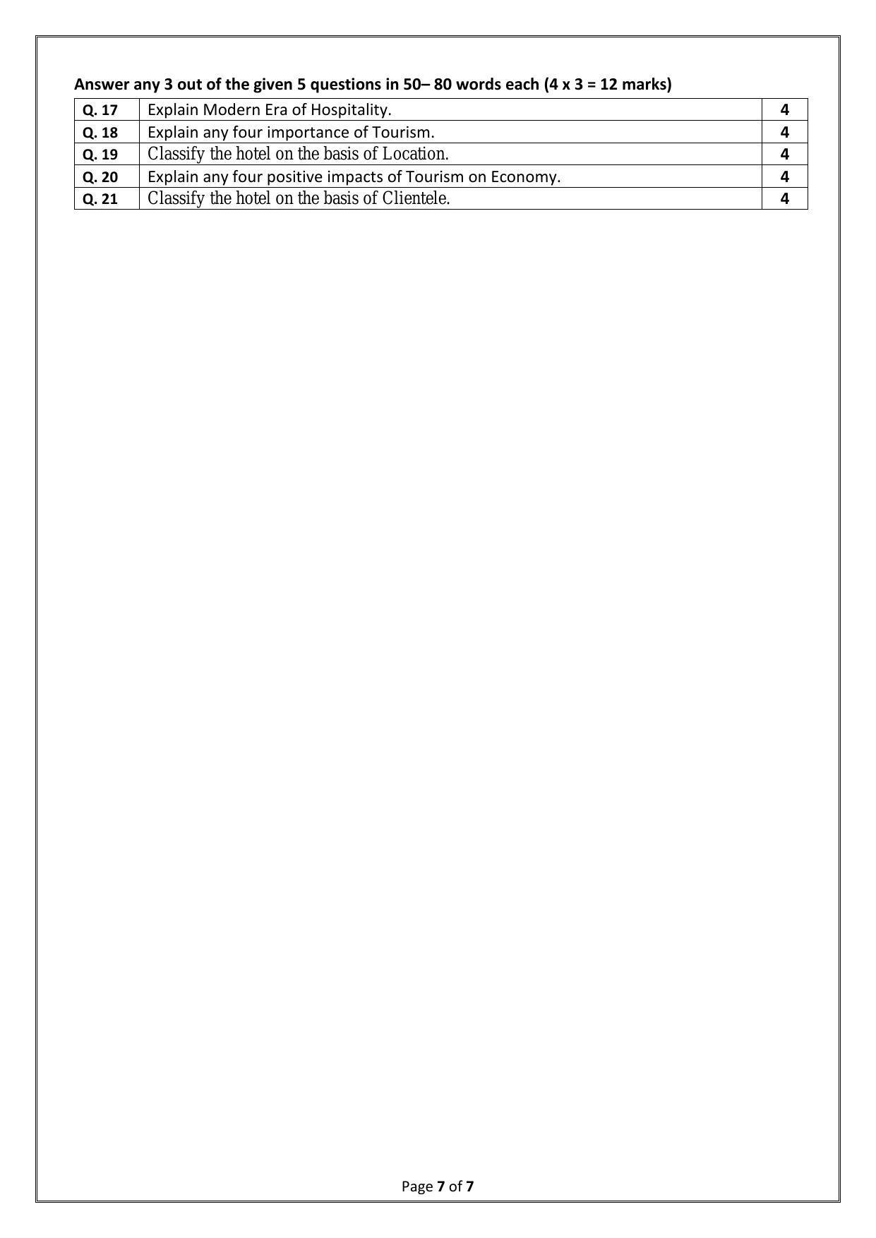 CBSE Class 9 FRONT OFFICE OPERATIONS Skill Education-Sample Paper 2024 - Page 7