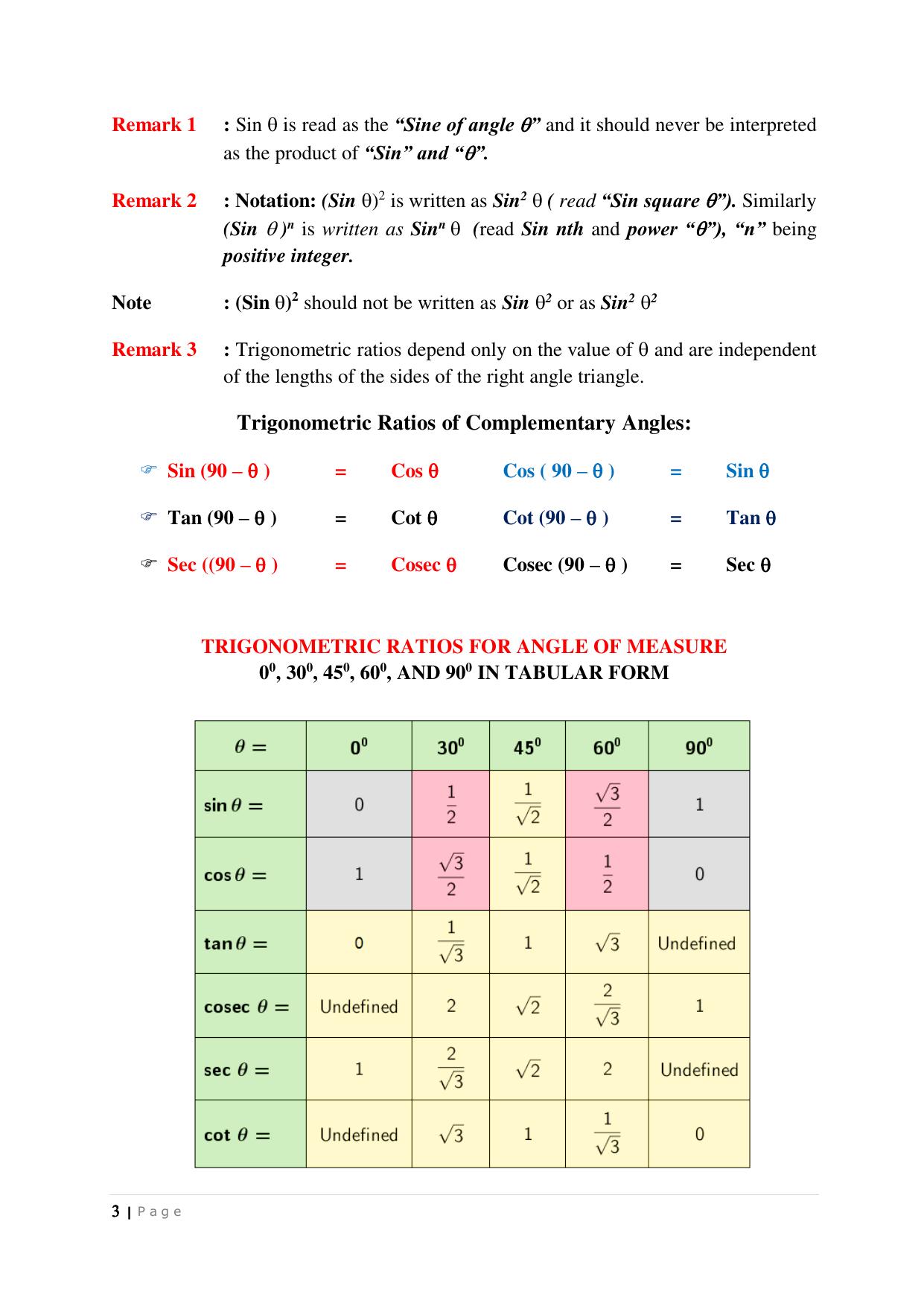 JKBOSE Class 10 Maths: CHAPTER 8 Trigonometry Question Bank - Page 3