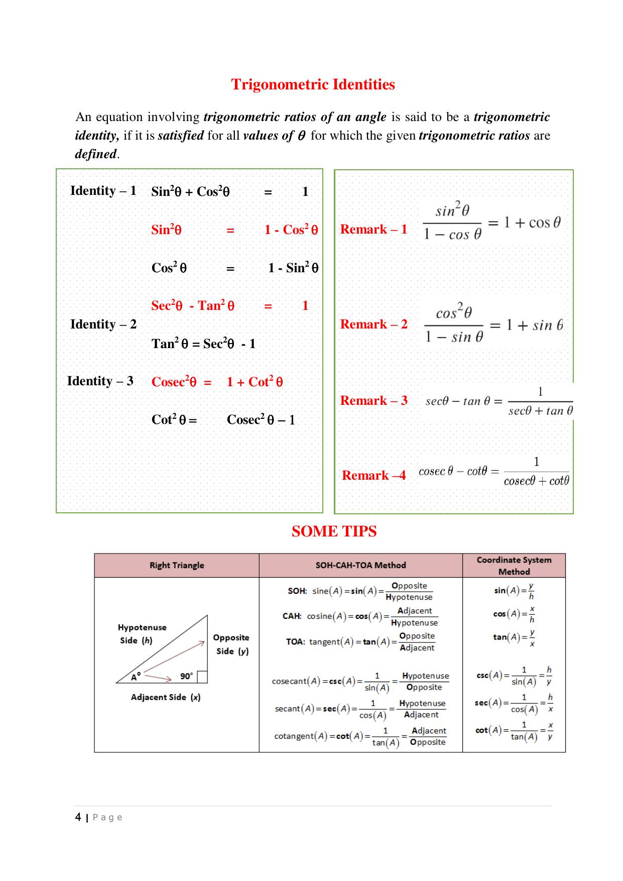 JKBOSE Class 10 Maths: CHAPTER 8 Trigonometry Question Bank - Page 4