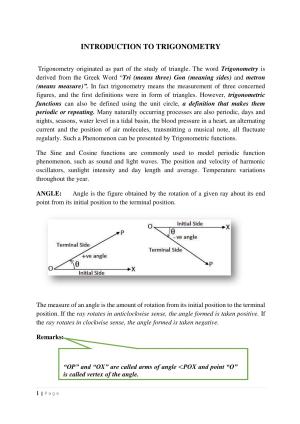 JKBOSE Class 10 Maths: CHAPTER 8 Trigonometry Question Bank