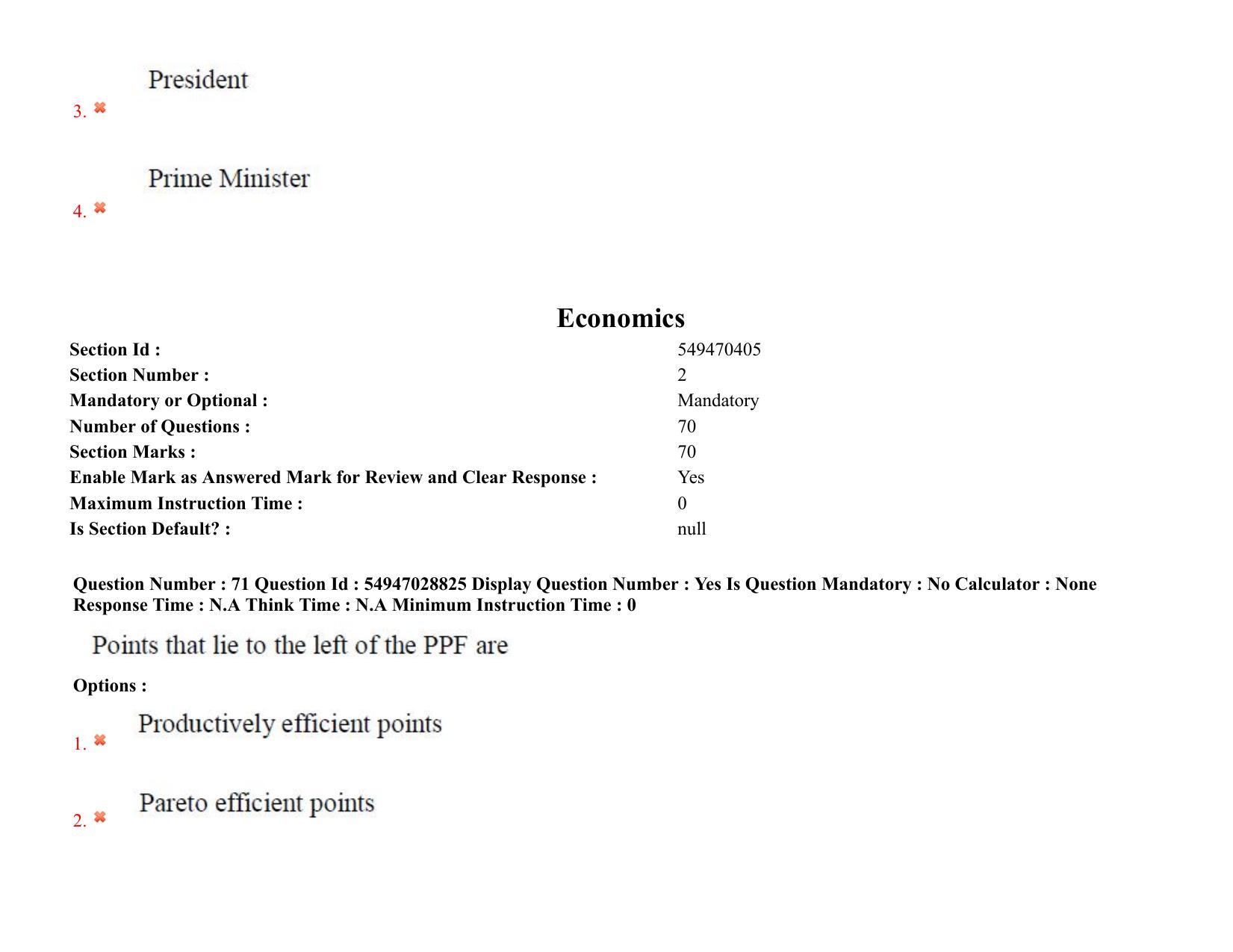 AP RCET 2022: Economics - 19-10-2022 (Wednesday) Session-II Question Paper With keys - Page 56