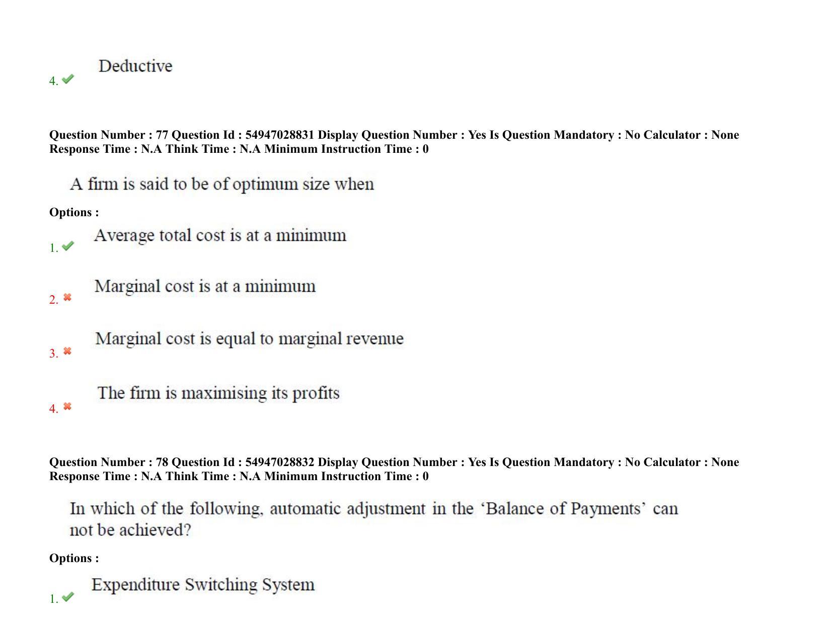 AP RCET 2022: Economics - 19-10-2022 (Wednesday) Session-II Question Paper With keys - Page 60