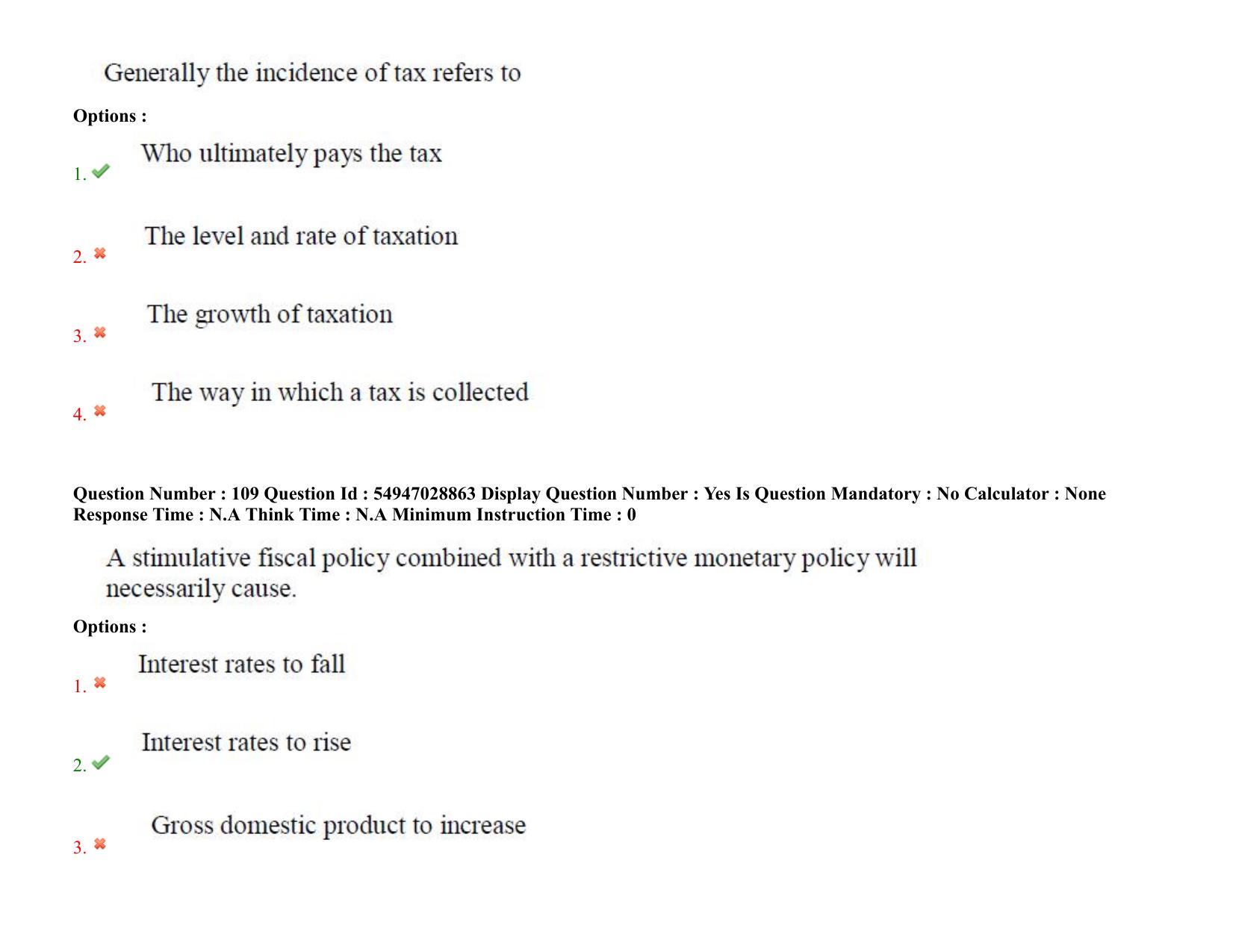 AP RCET 2022: Economics - 19-10-2022 (Wednesday) Session-II Question Paper With keys - Page 79
