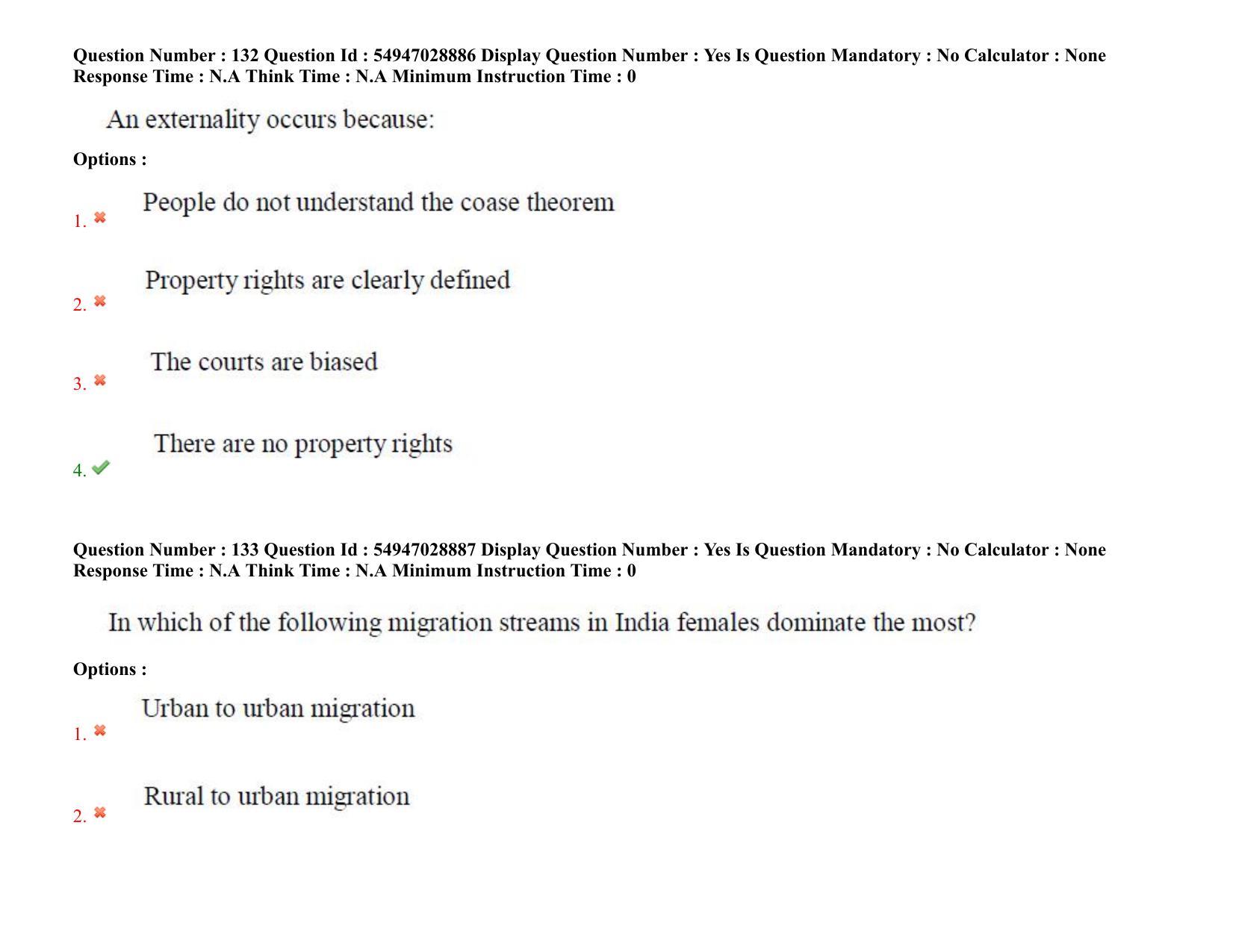AP RCET 2022: Economics - 19-10-2022 (Wednesday) Session-II Question Paper With keys - Page 93
