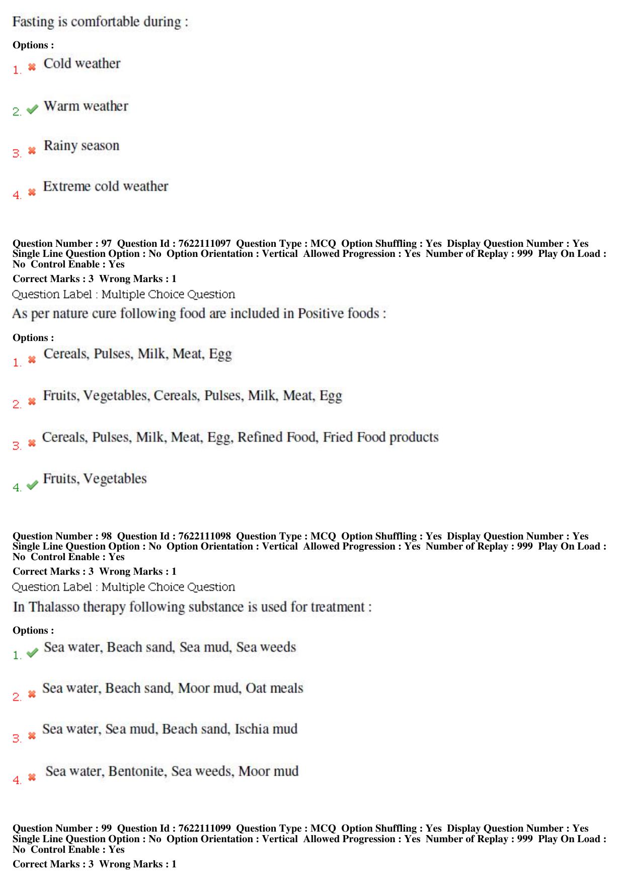BHU RET Swasthavritta & Yoga 2019 Question Paper  - Page 42