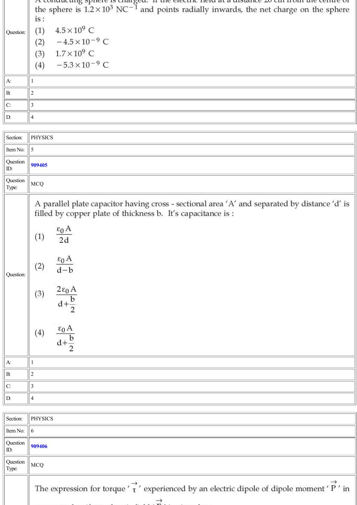 CUET 2022 Question Paper of Physics - Page 3