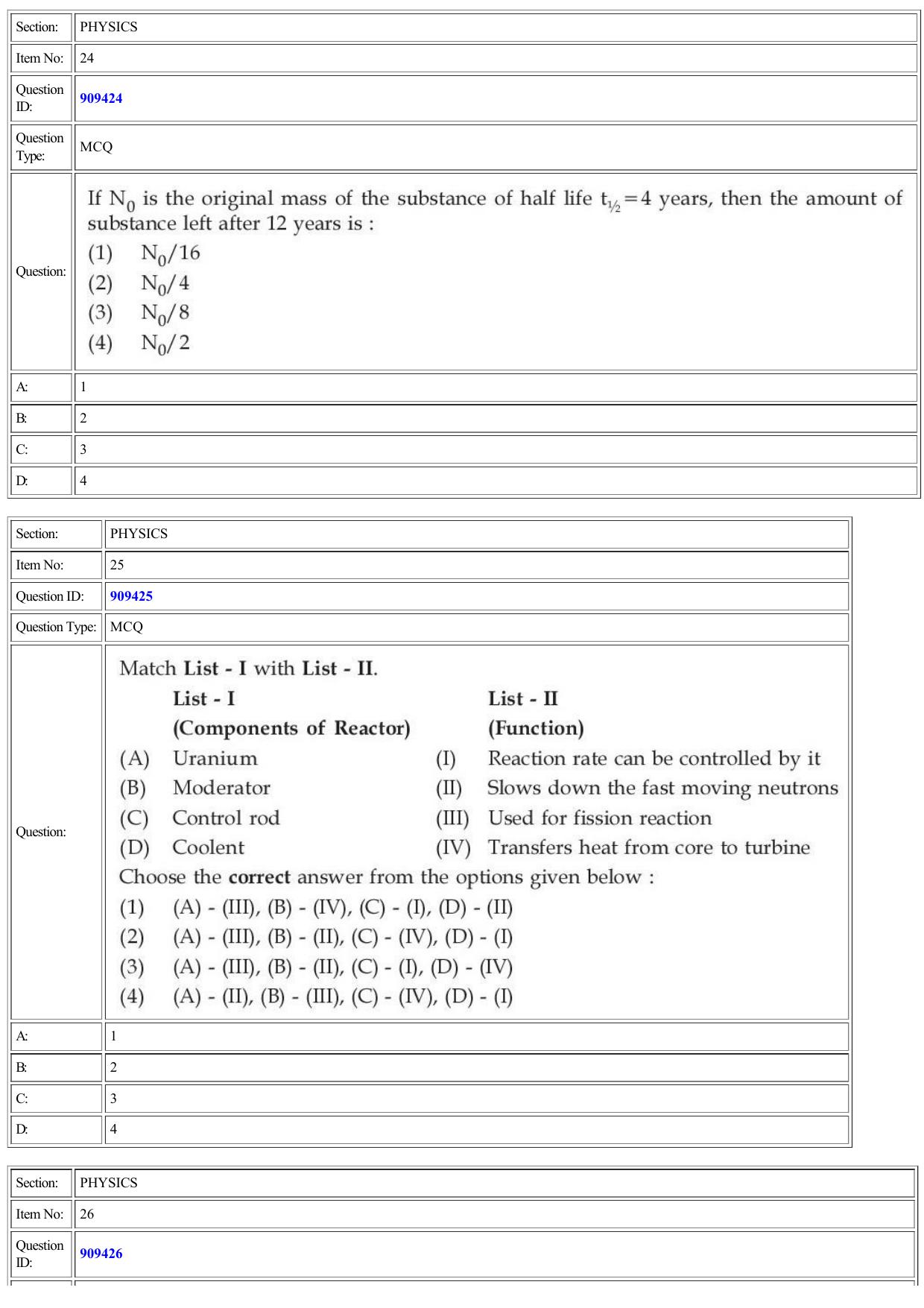 CUET 2022 Question Paper of Physics - Page 12