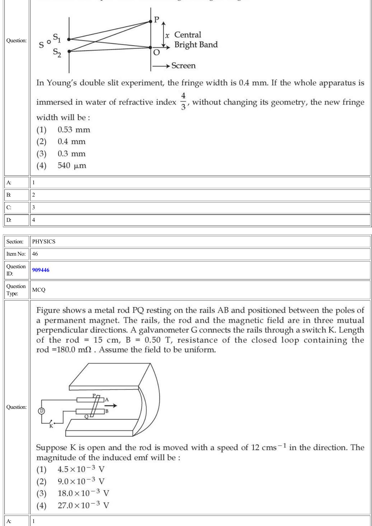 CUET 2022 Question Paper of Physics - Page 23