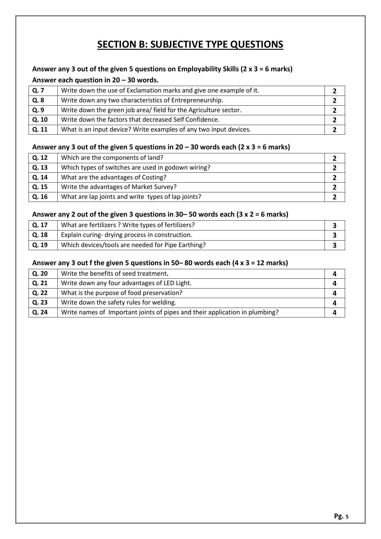 CBSE Class 9 Multi Skill Foundation Course Skill Education-Sample Paper 2024 - Page 5