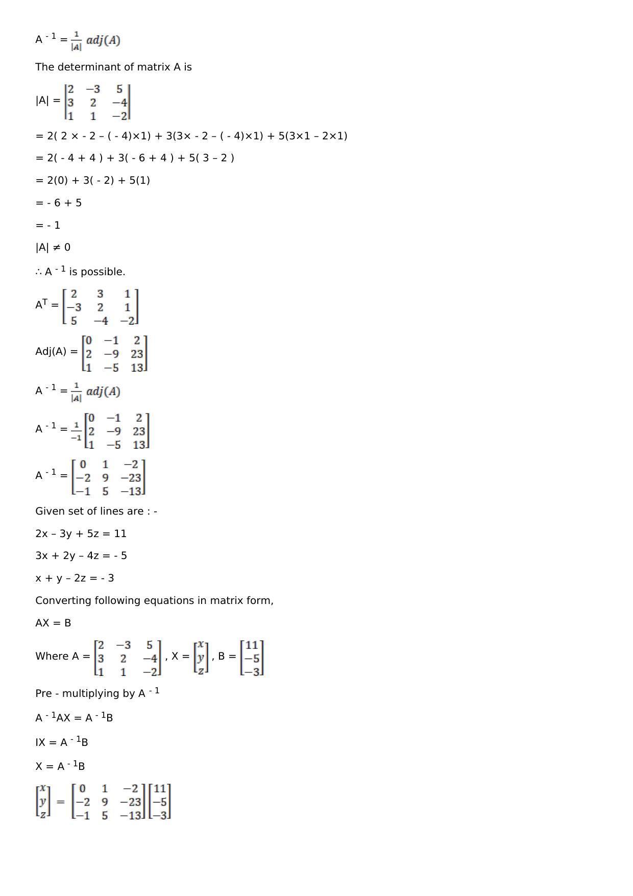 Chapter 8: System of Linear Equations Solutions: RS Aggarwal Class 12 Solutions  - Page 31