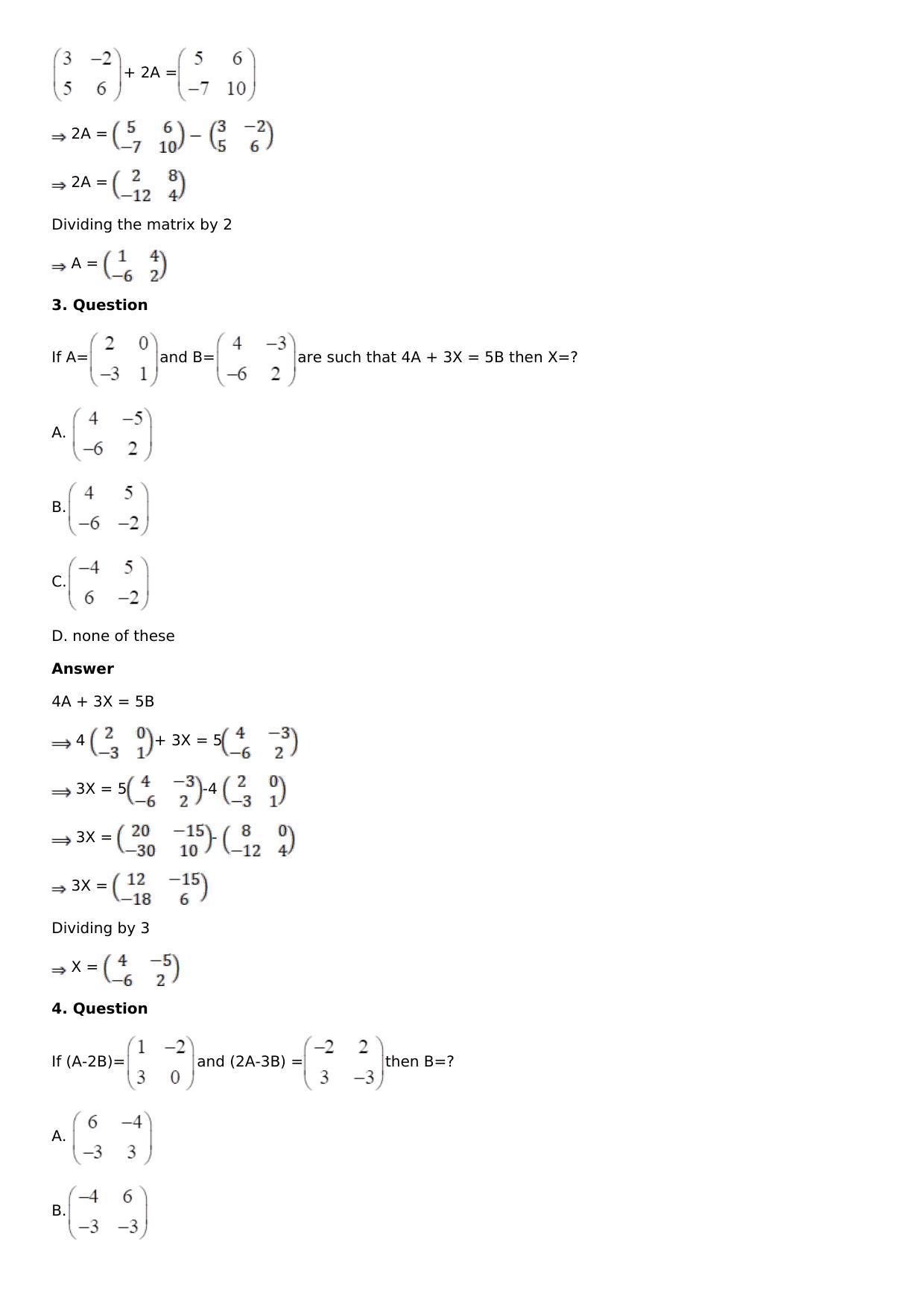 Chapter 8: System of Linear Equations Solutions: RS Aggarwal Class 12 Solutions  - Page 43