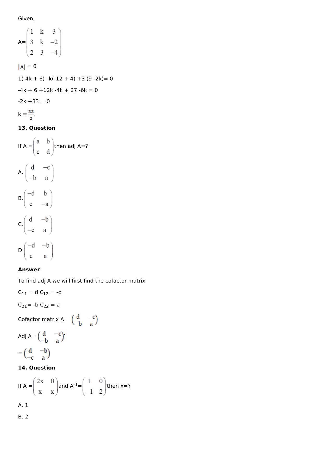 Chapter 8: System of Linear Equations Solutions: RS Aggarwal Class 12 Solutions  - Page 49
