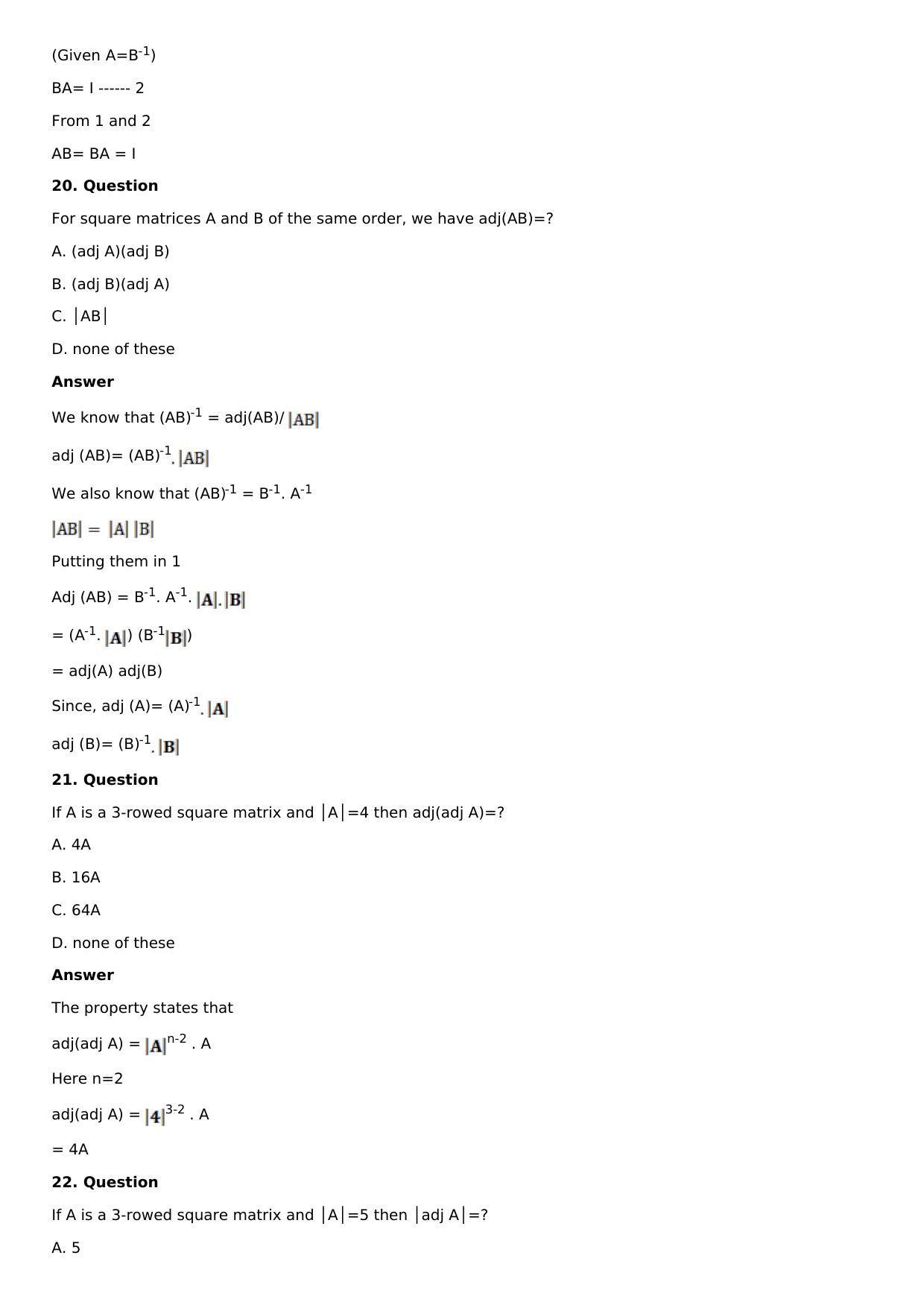 Chapter 8: System of Linear Equations Solutions: RS Aggarwal Class 12 Solutions  - Page 52