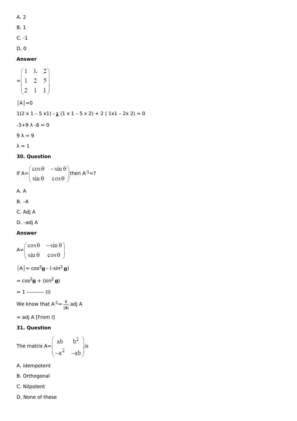 Chapter 8: System of Linear Equations Solutions: RS Aggarwal Class 12 Solutions  - Page 56