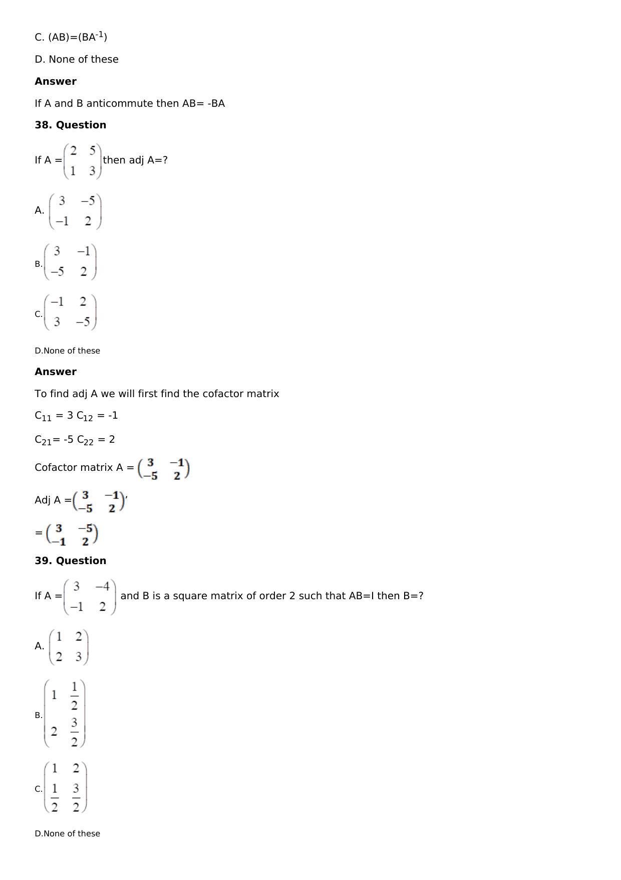 Chapter 8: System of Linear Equations Solutions: RS Aggarwal Class 12 Solutions  - Page 59