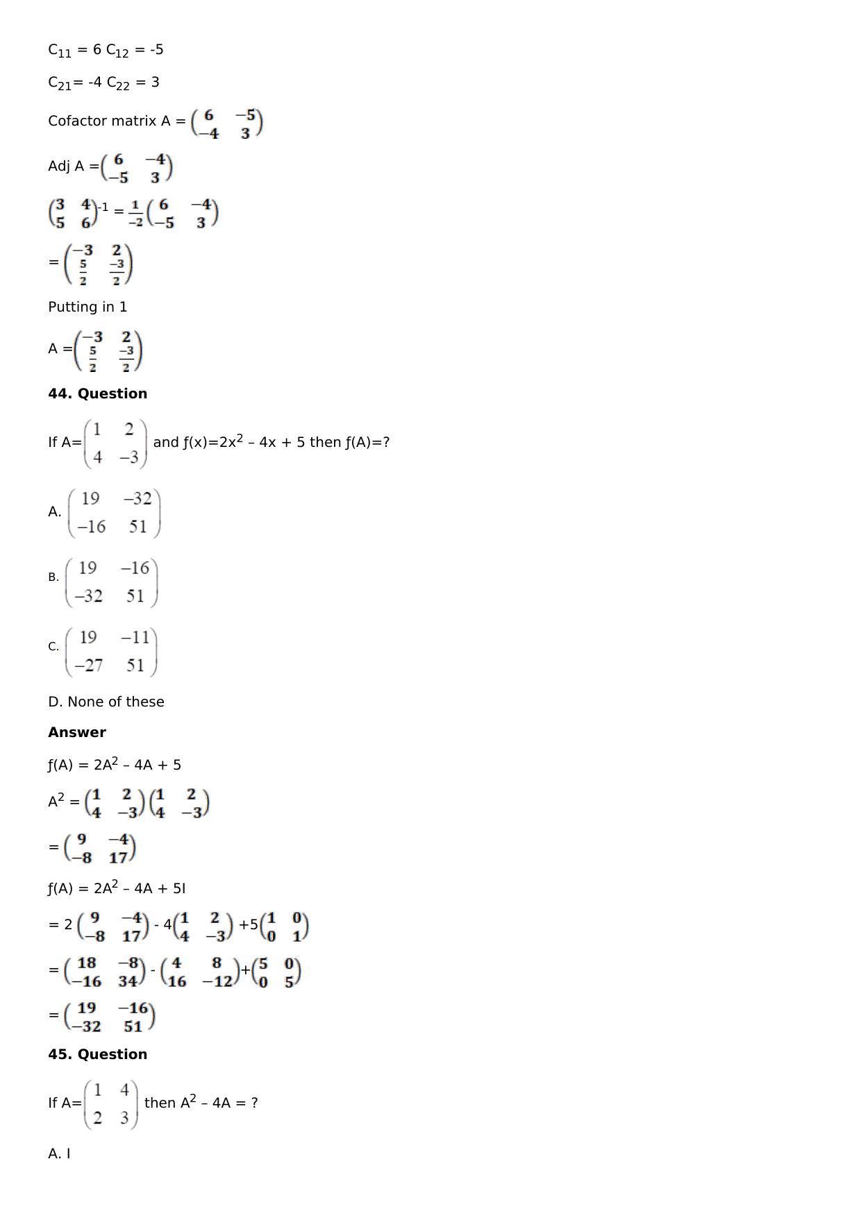 Chapter 8: System of Linear Equations Solutions: RS Aggarwal Class 12 Solutions  - Page 63