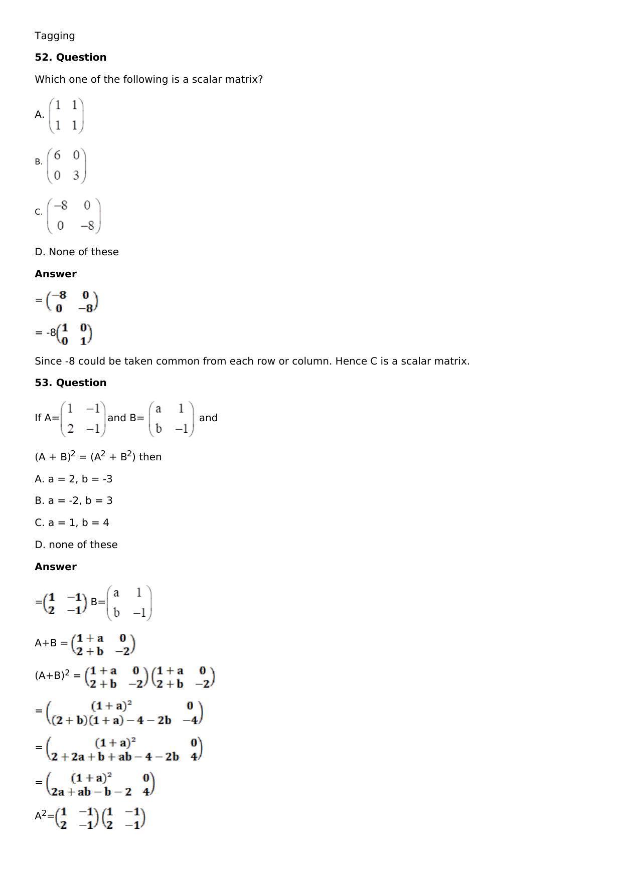 Chapter 8: System of Linear Equations Solutions: RS Aggarwal Class 12 Solutions  - Page 67