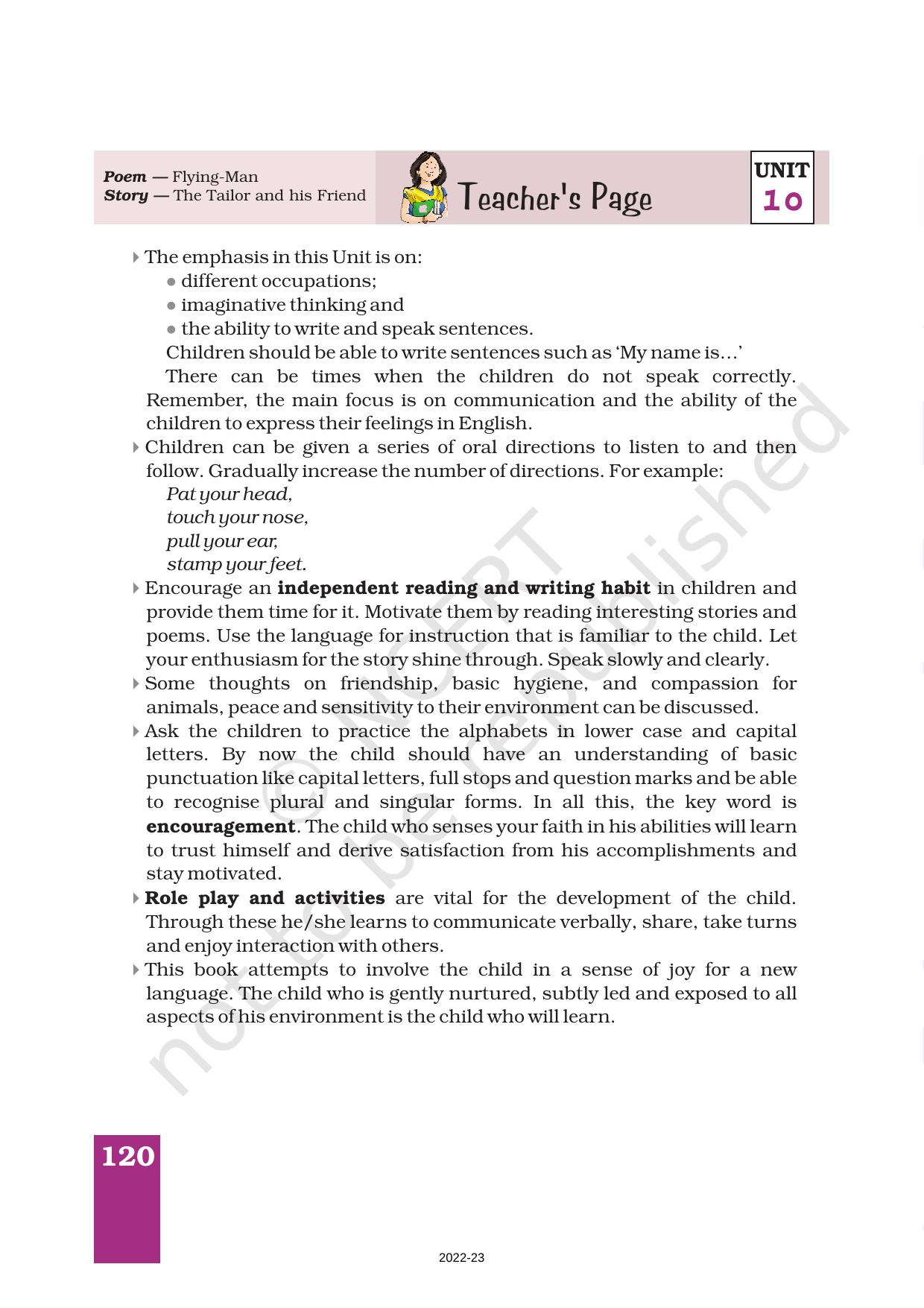 NCERT Book for Class 1 English (Marigold):Unit 10 Poem-Flying-man - Page 11