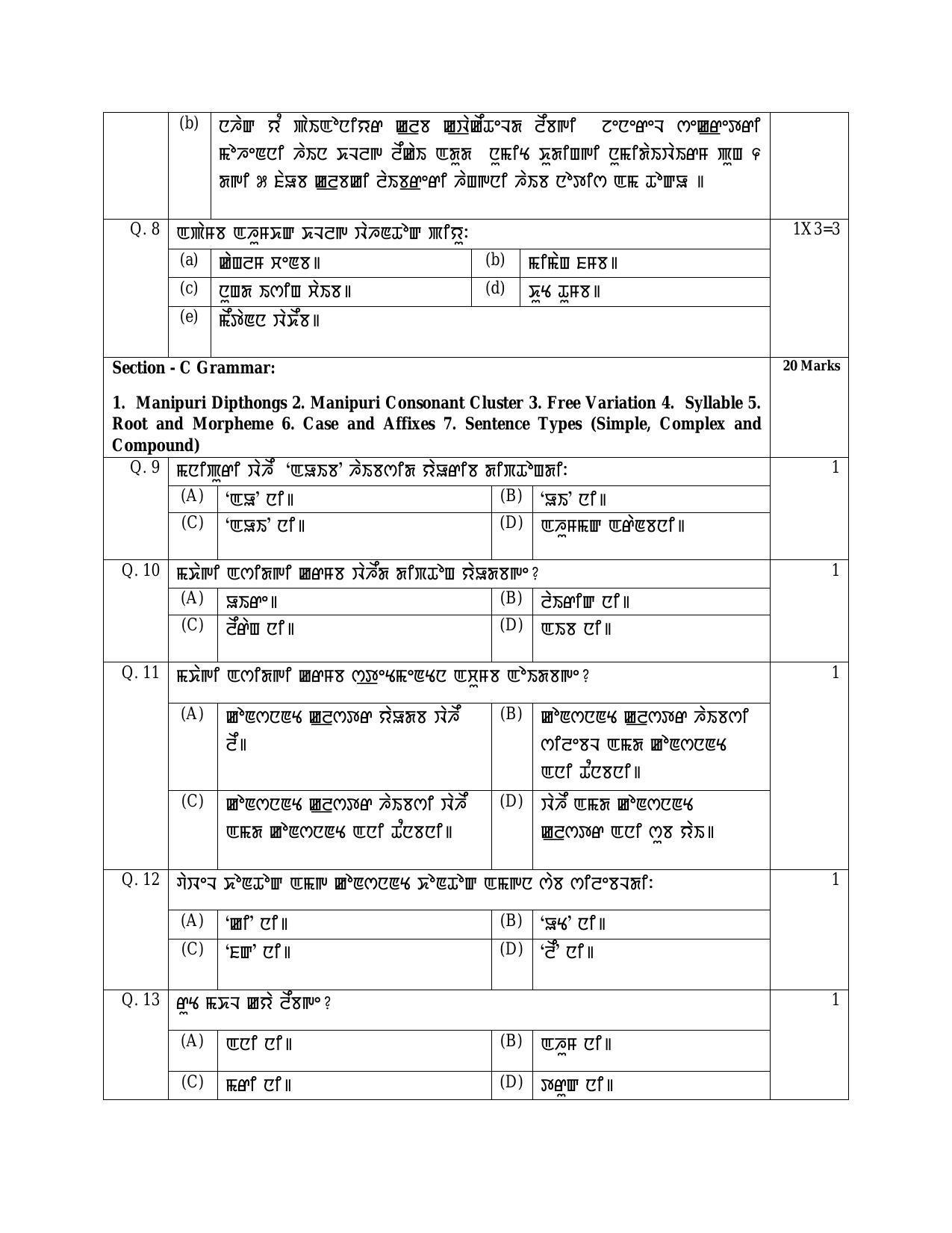 CBSE Class 10 Manipuri Sample Paper 2024 - Page 6