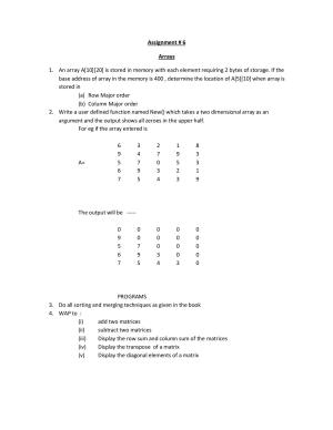 CBSE Worksheets for Class 12 Computer Science Arrays