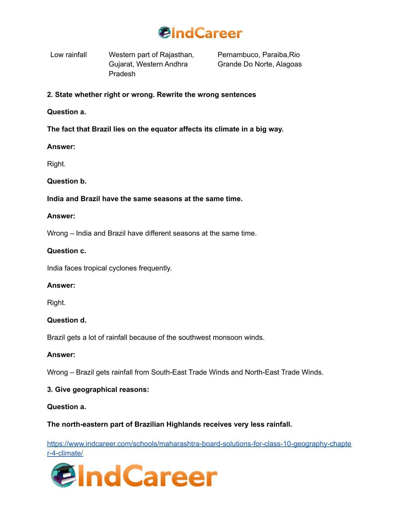 Maharashtra Board Solutions for Class 10- Geography: Chapter 4- Climate - Page 3