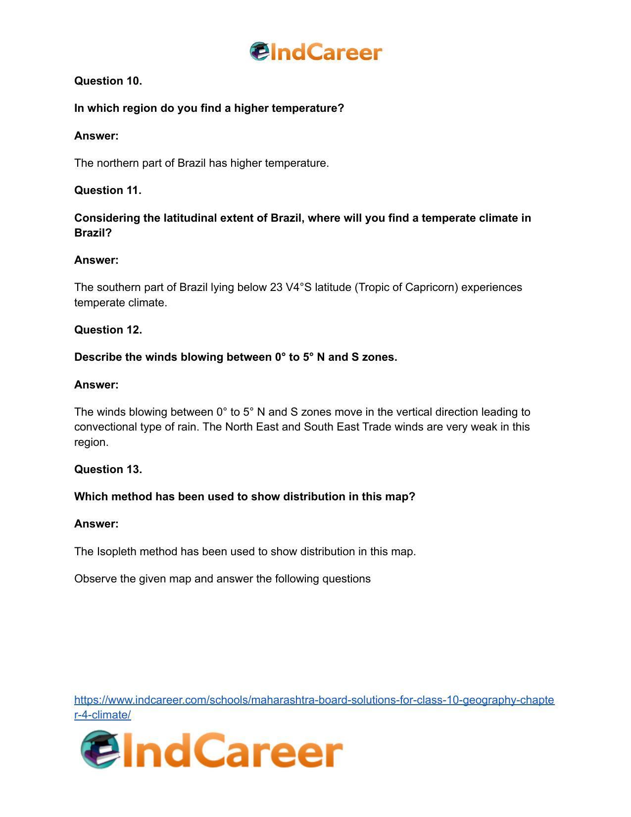 Maharashtra Board Solutions for Class 10- Geography: Chapter 4- Climate - Page 12