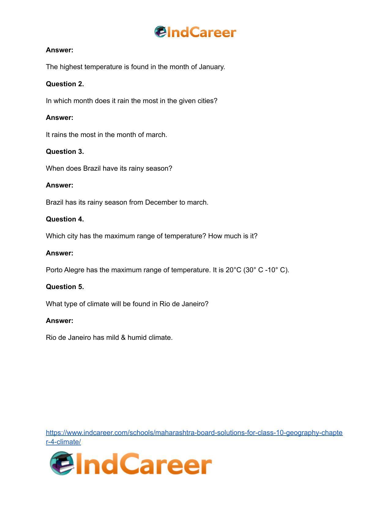 Maharashtra Board Solutions for Class 10- Geography: Chapter 4- Climate - Page 21