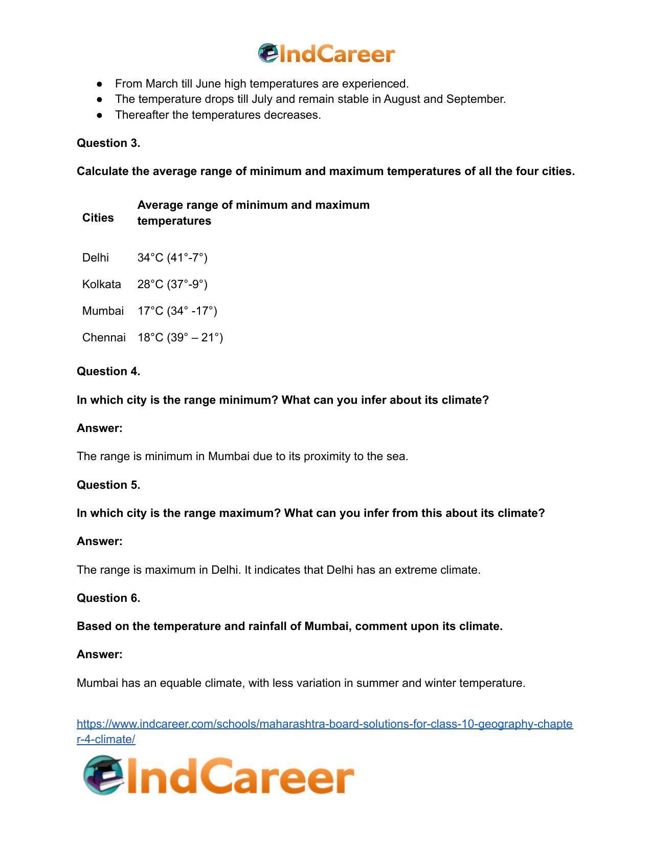 Maharashtra Board Solutions for Class 10- Geography: Chapter 4- Climate - Page 23