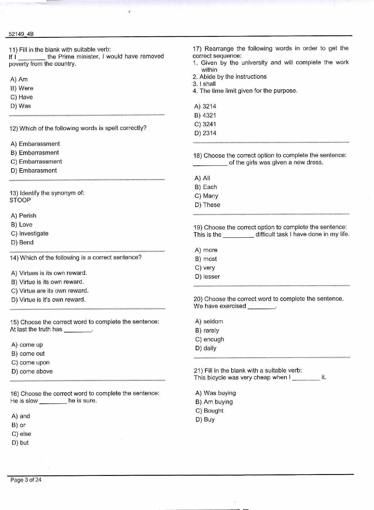JKBOPEE B.Ed Kashmir / Special Education 2019 Question Paper - Page 3
