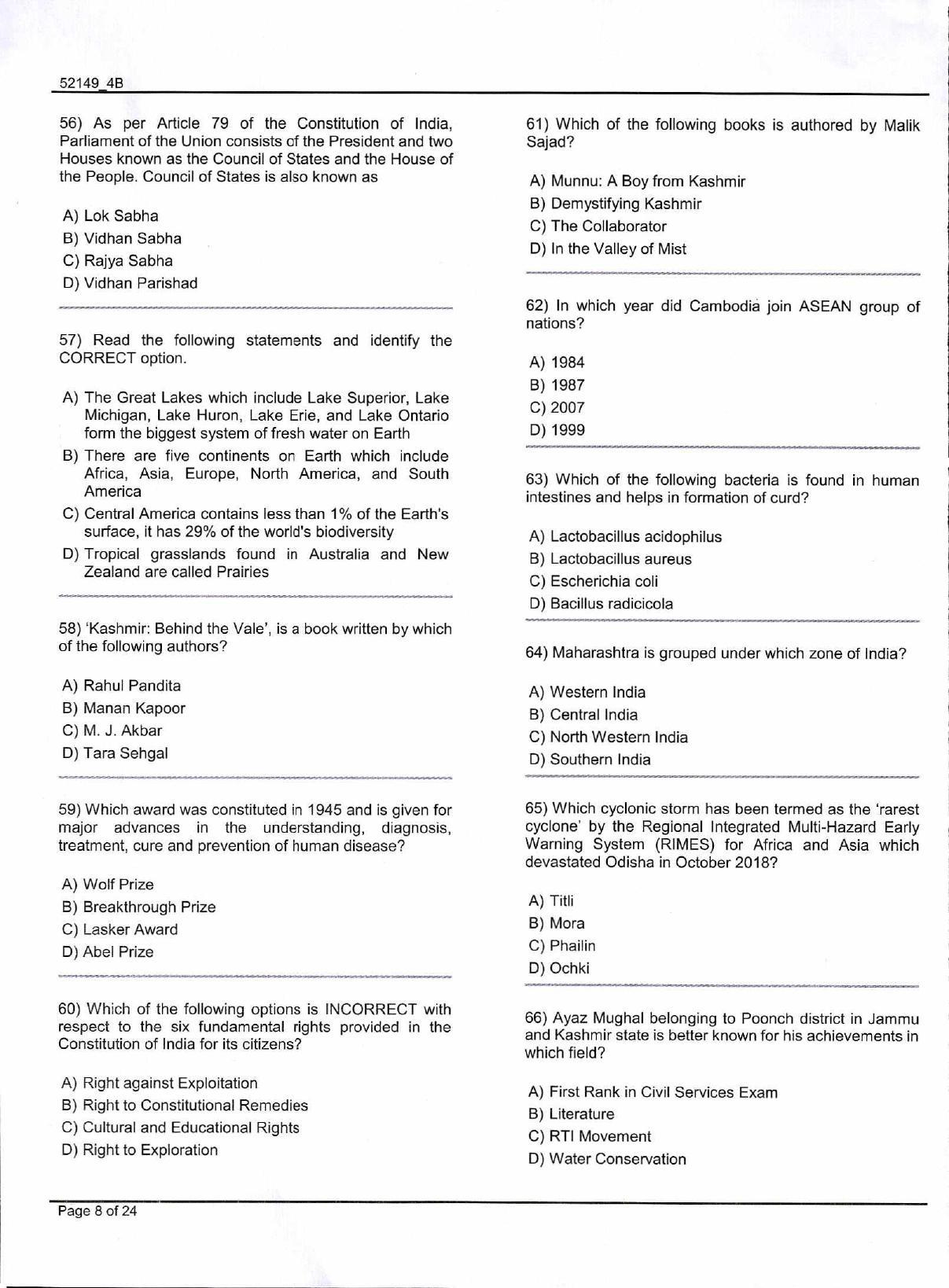 JKBOPEE B.Ed Kashmir / Special Education 2019 Question Paper - Page 8