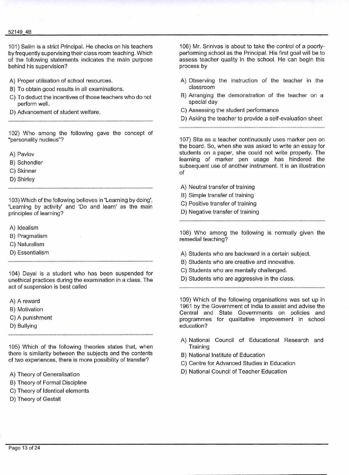 JKBOPEE B.Ed Kashmir / Special Education 2019 Question Paper - Page 13