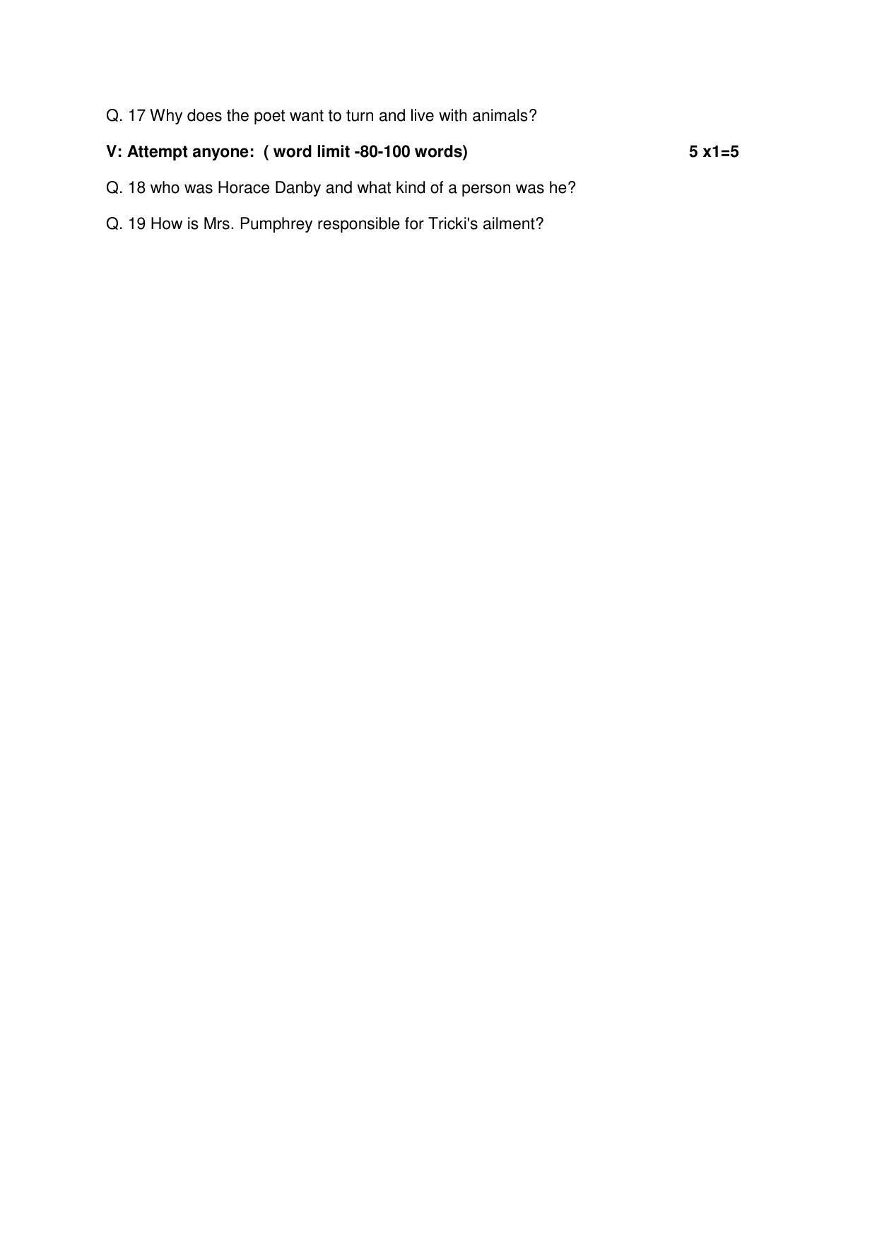 JAC Board 10th English (Subjective) Model Question Paper 2023 - Page 3