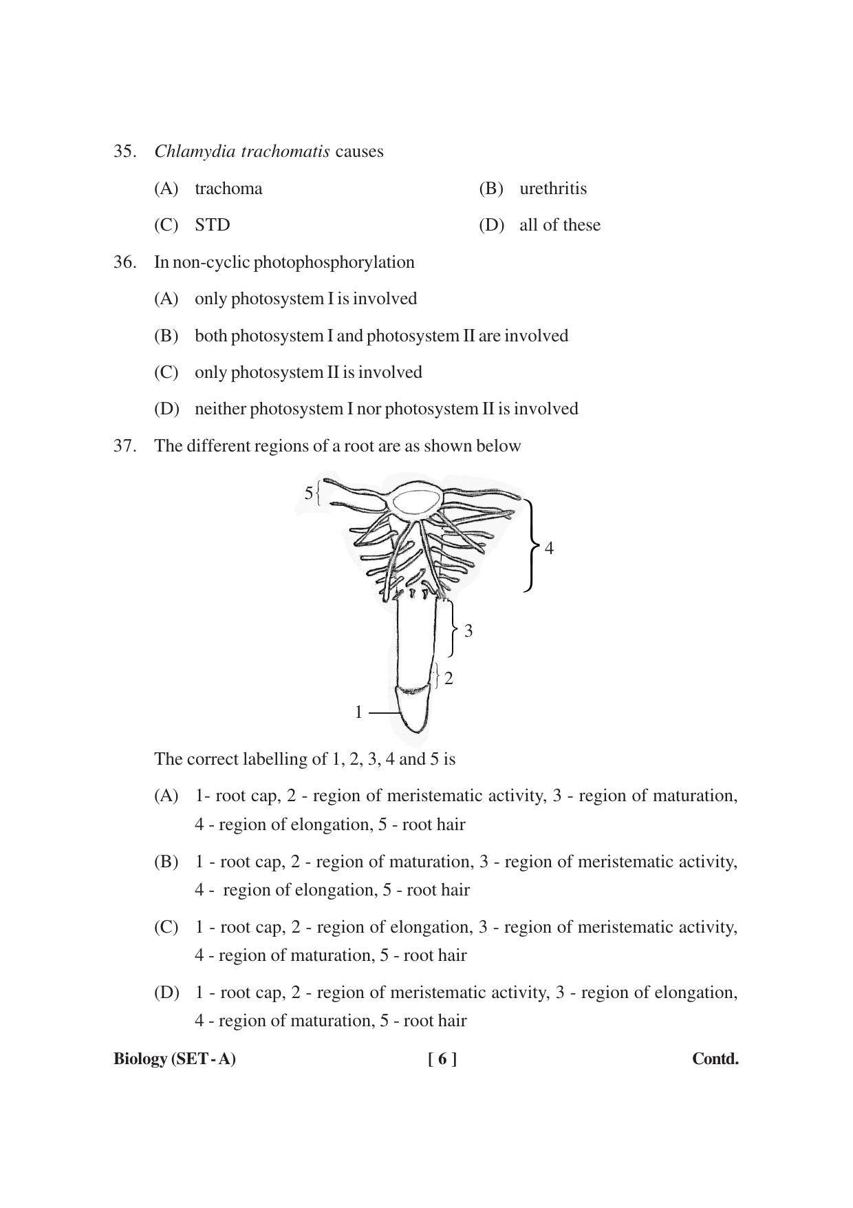 MBSE HSSLC Biology Sample Paper - Page 6