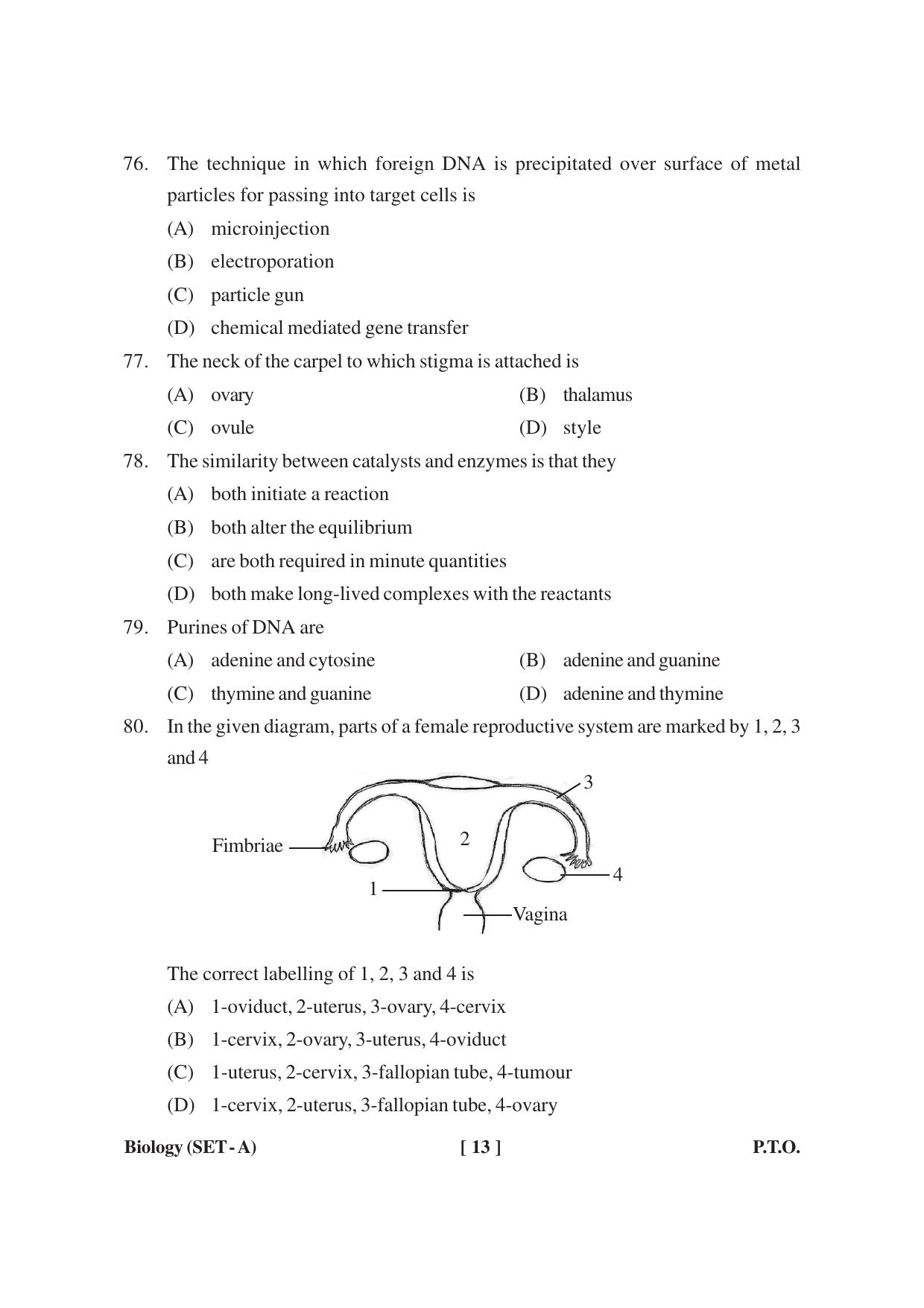 MBSE HSSLC Biology Sample Paper - Page 13