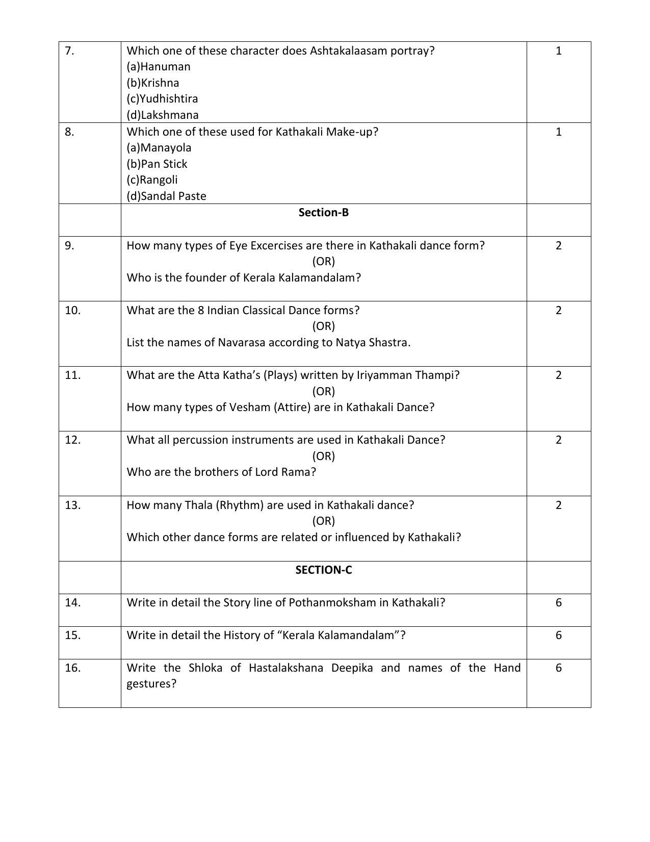 CBSE Class 12 Kathakali Sample Paper 2023 - Page 2