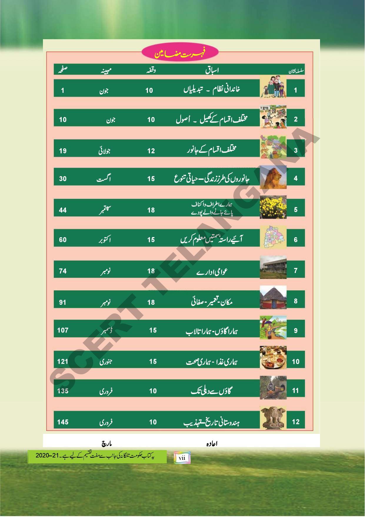  TS SCERT Class 4 Environmental Science Part 1 and2 (Urdu Medium) Text Book - Page 9