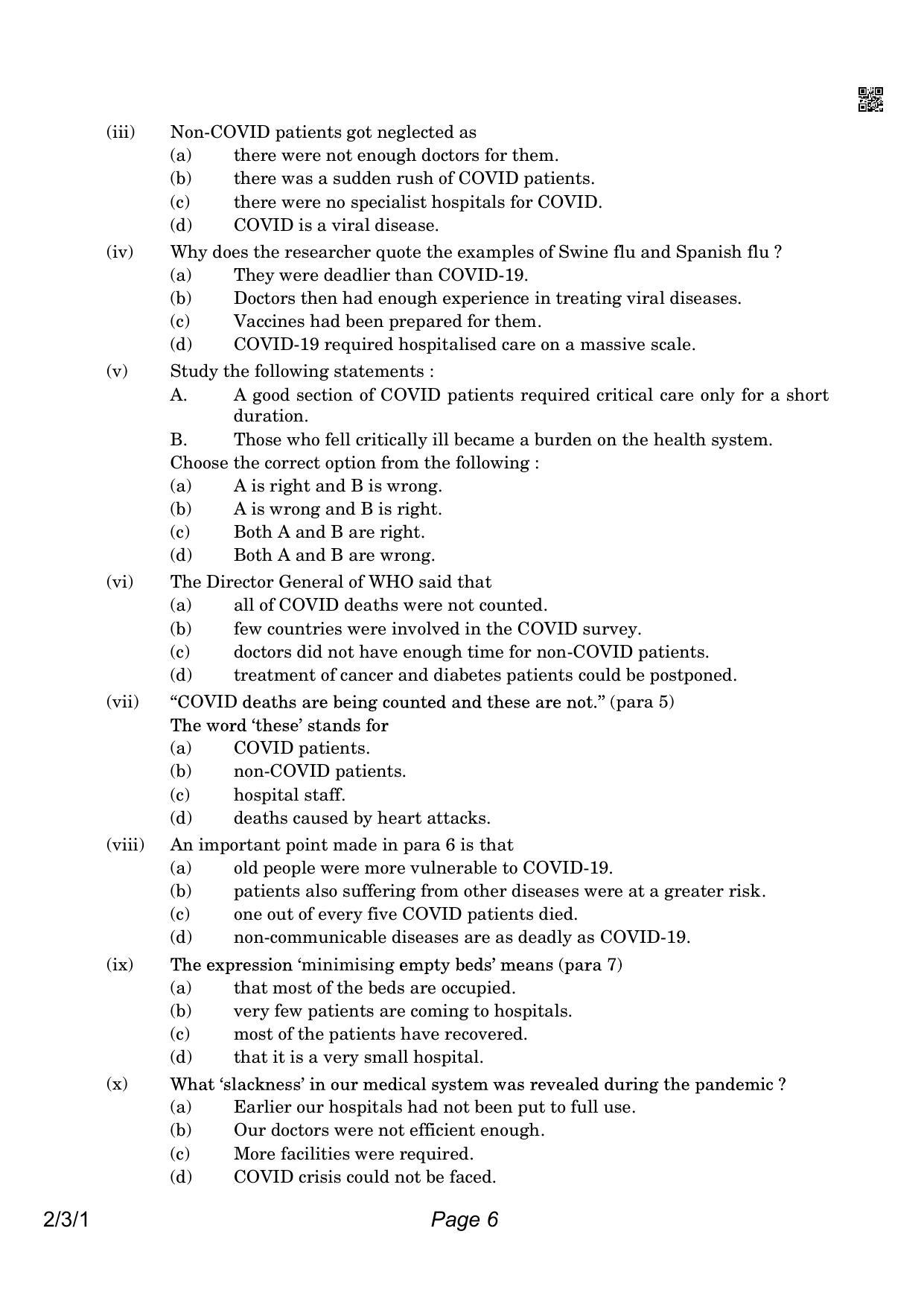 CBSE Class 10 QP_184_ENGLISH_LANGUAGE_AND_LITERATURE 2021 Compartment Question Paper - Page 6