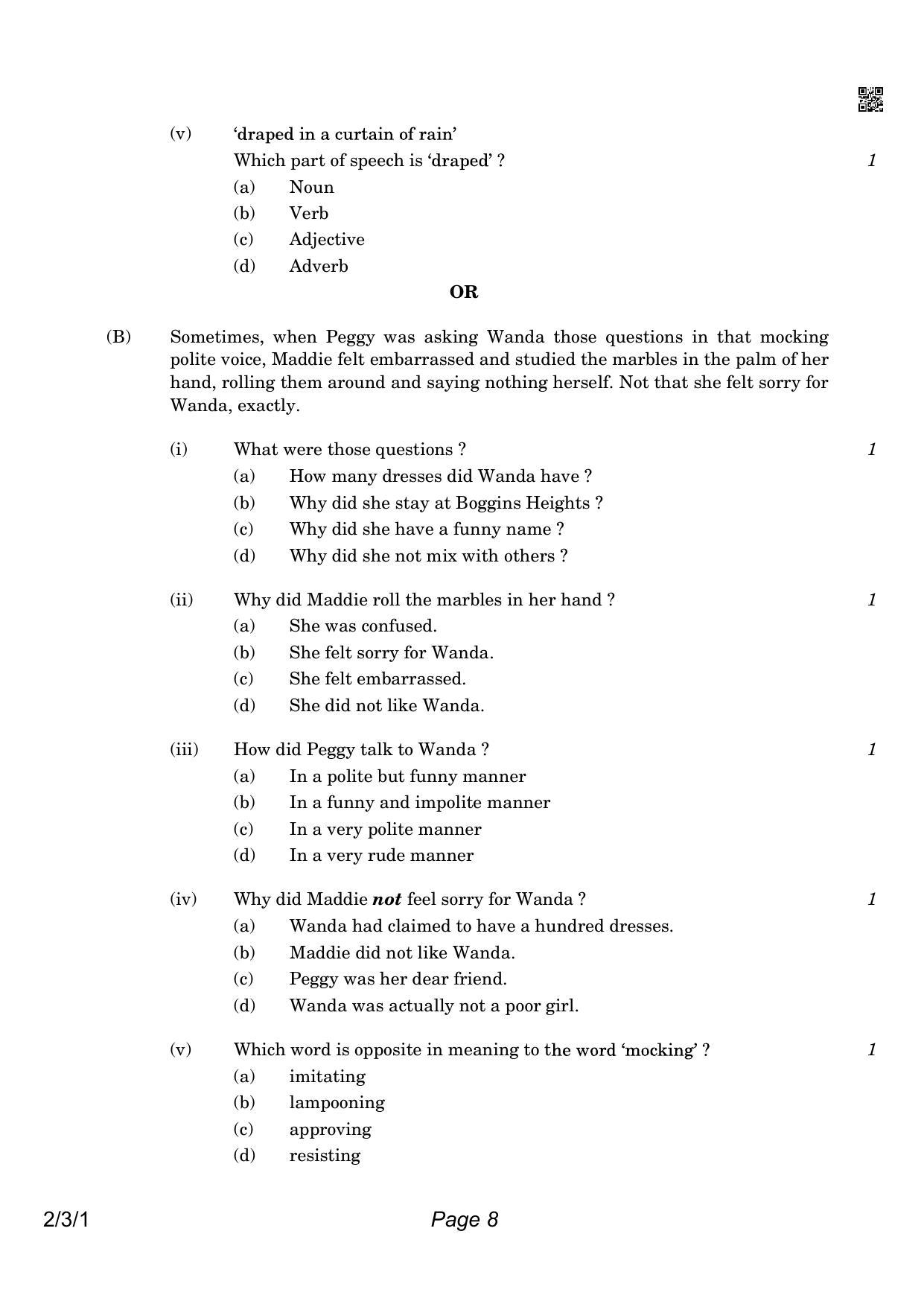 CBSE Class 10 QP_184_ENGLISH_LANGUAGE_AND_LITERATURE 2021 Compartment Question Paper - Page 8