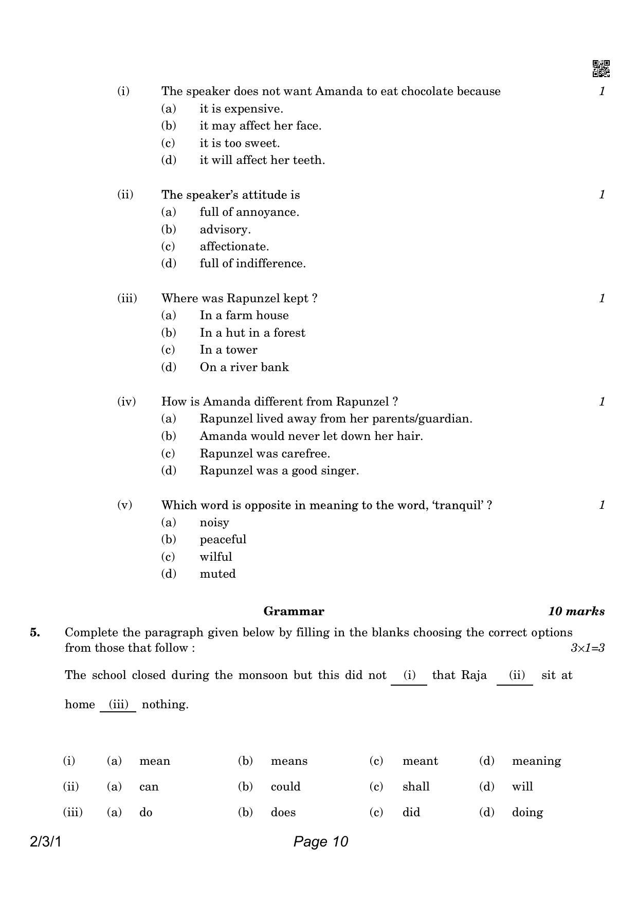 CBSE Class 10 QP_184_ENGLISH_LANGUAGE_AND_LITERATURE 2021 Compartment Question Paper - Page 10